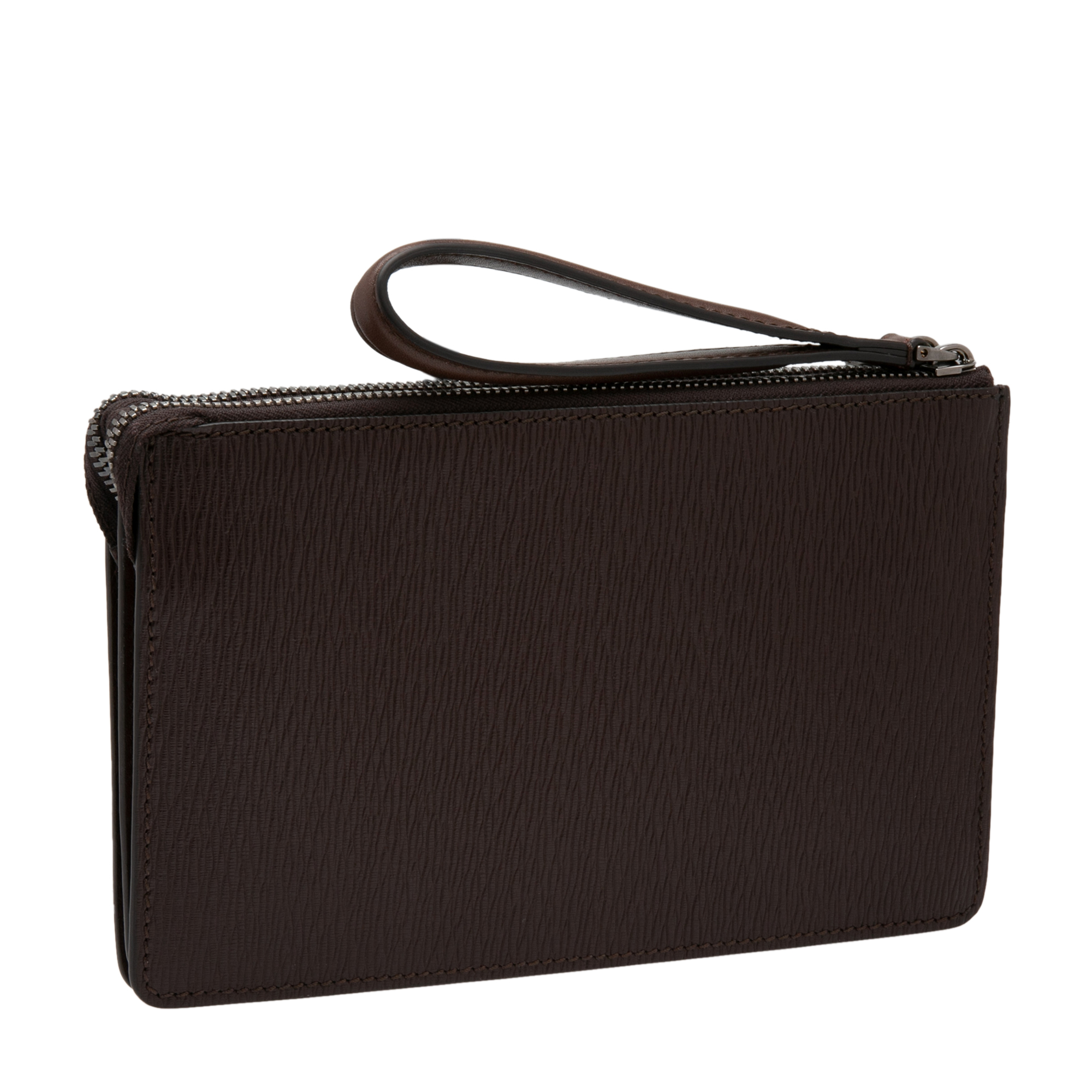 

Zipped pouch, Brown