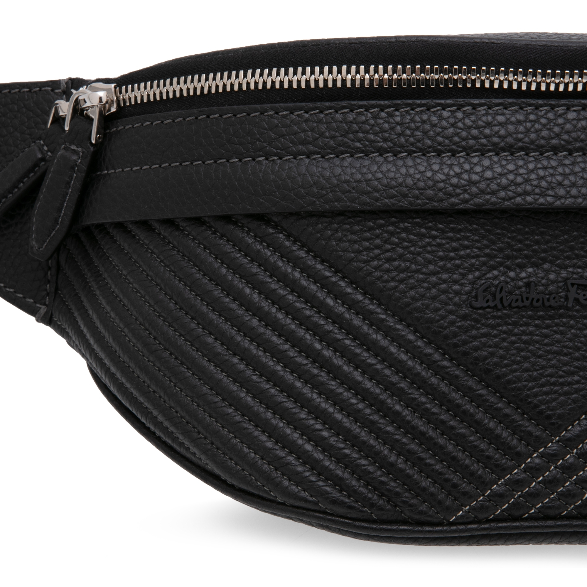 

Textured belt bag, Black