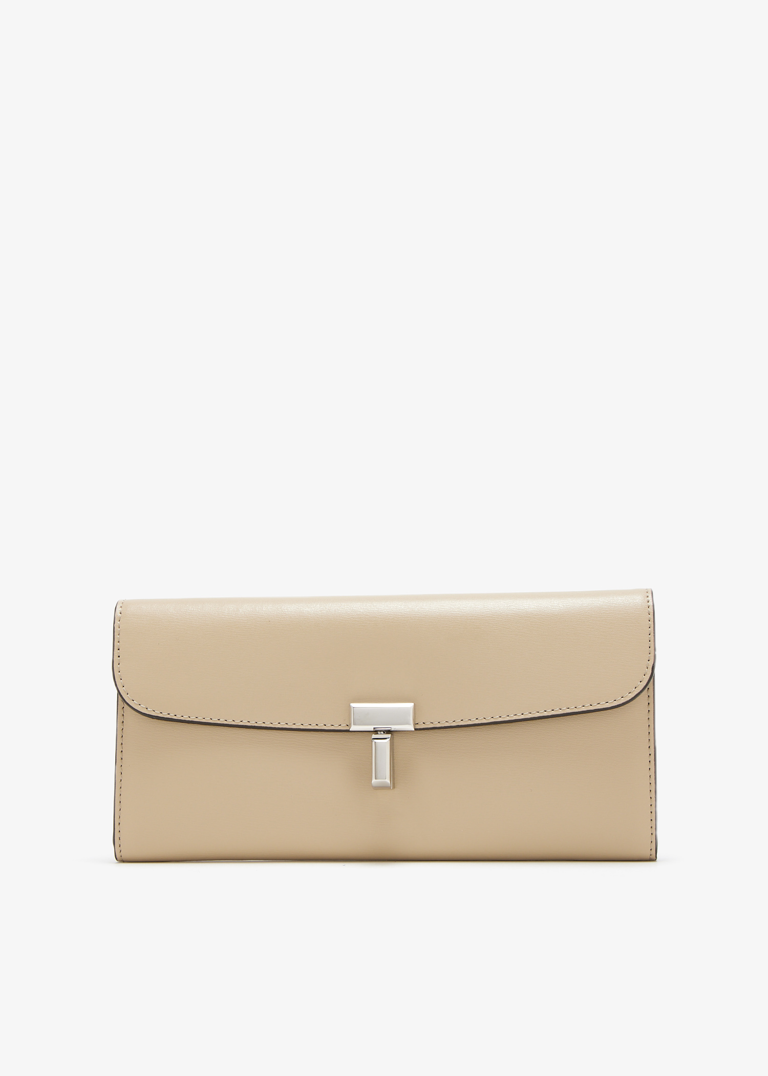 

T-Lock leather wallet, Cream