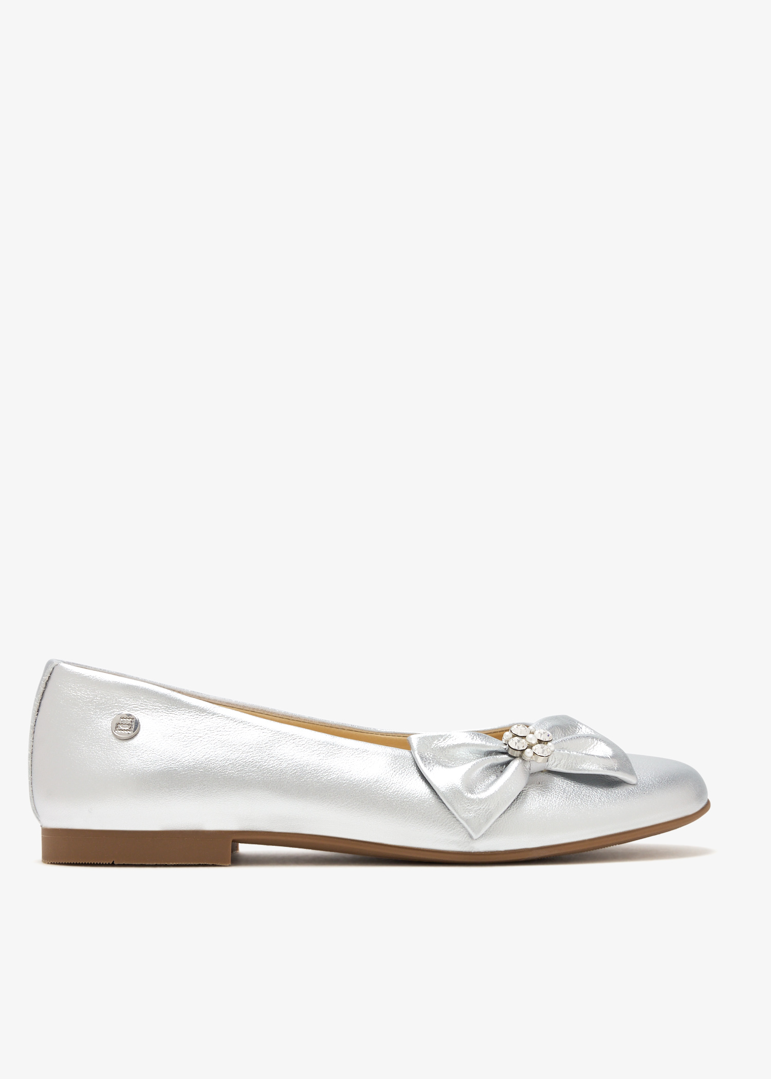 

Bow ballerinas, Silver