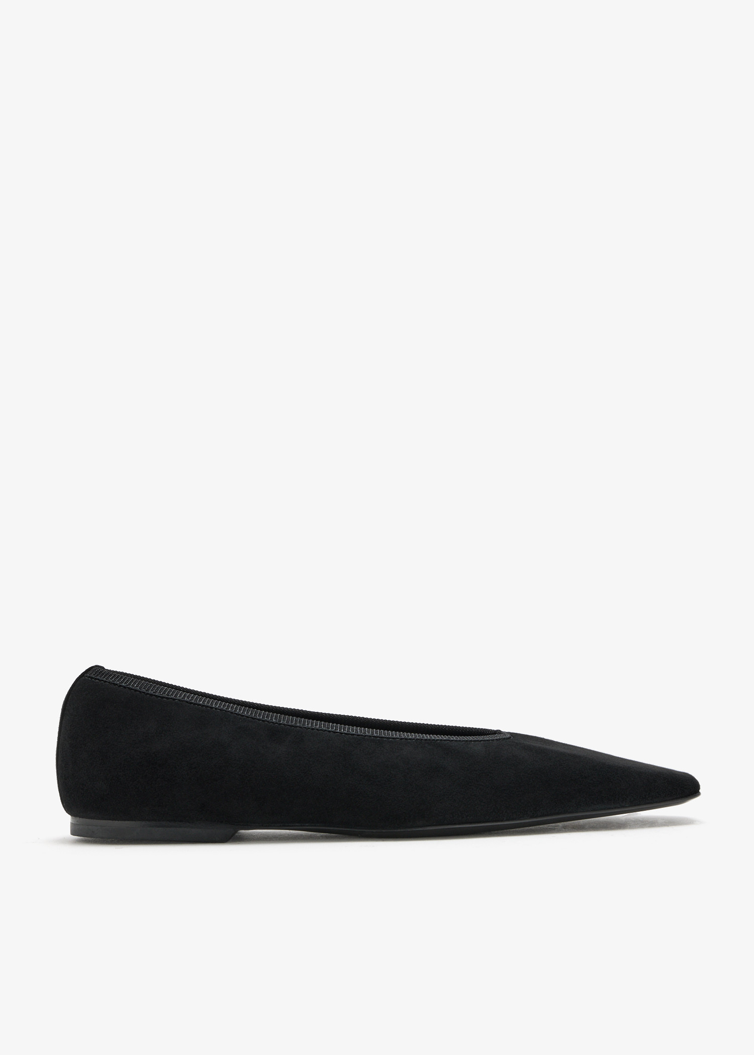

Minimalist suede ballerinas, Black