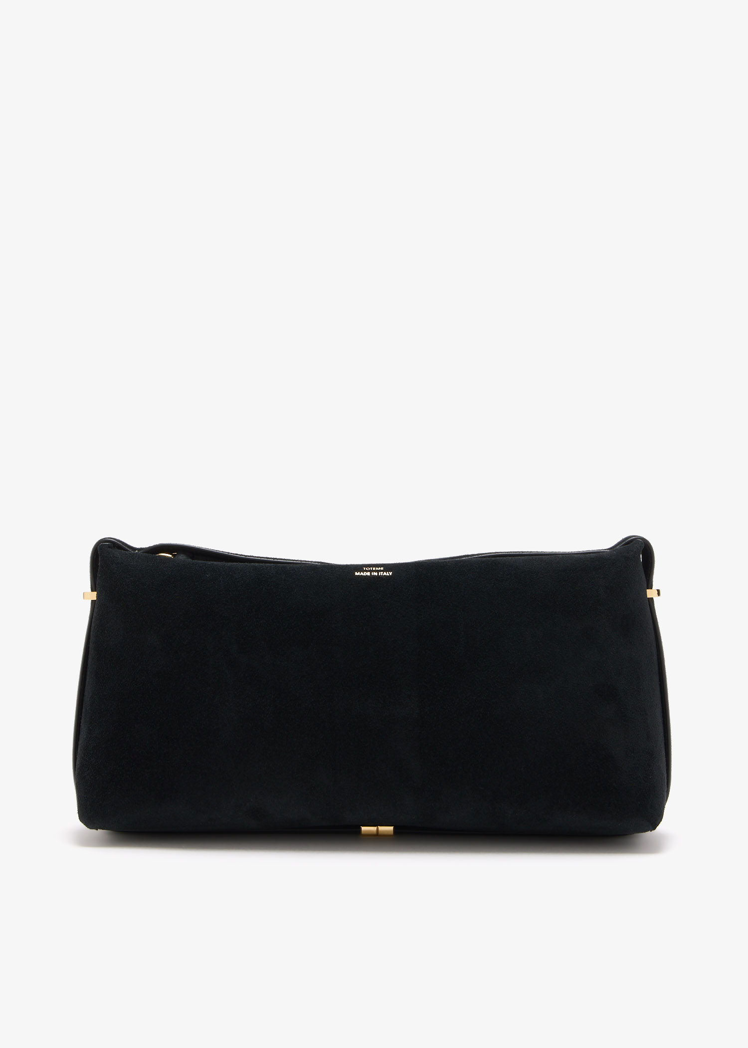

Belted suede clutch, Black