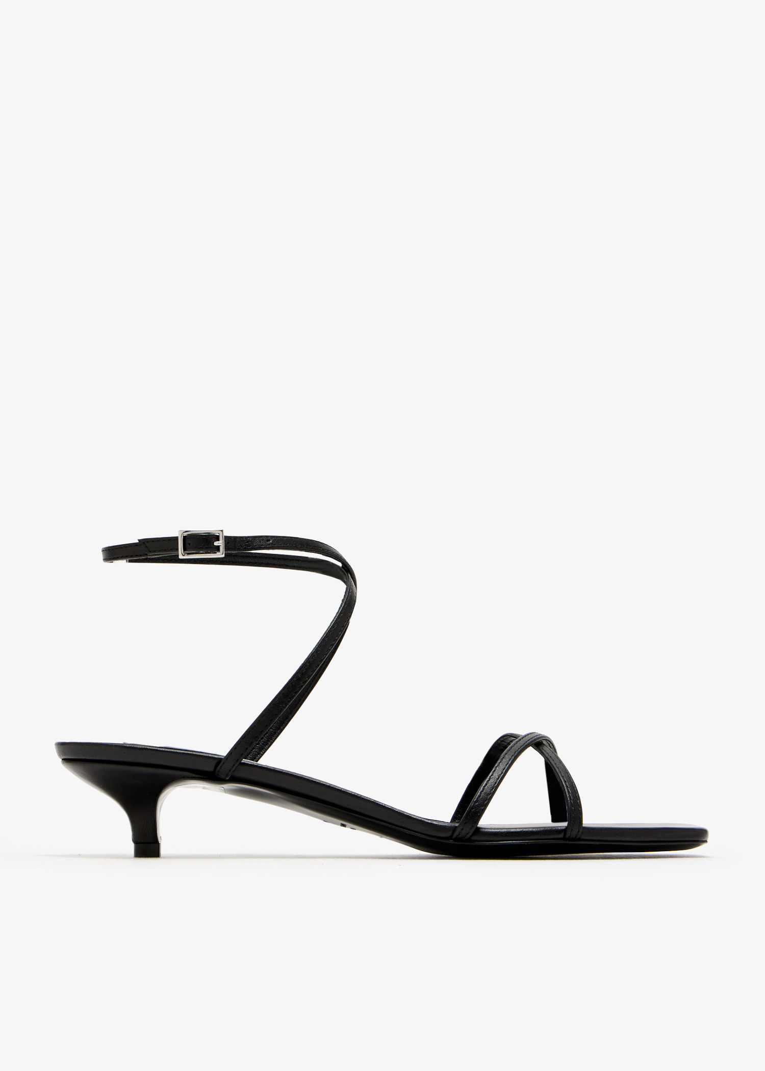 

Crossover leather sandals, Black