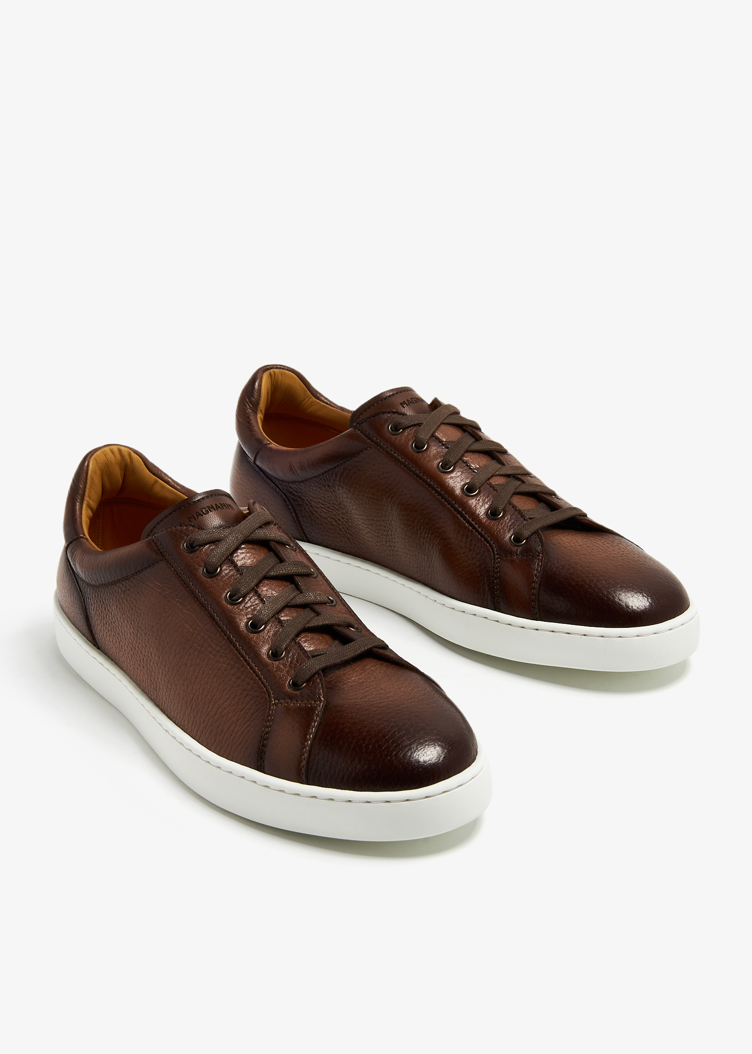 Magnanni Leather sneakers for Men Brown in KSA Level Shoes