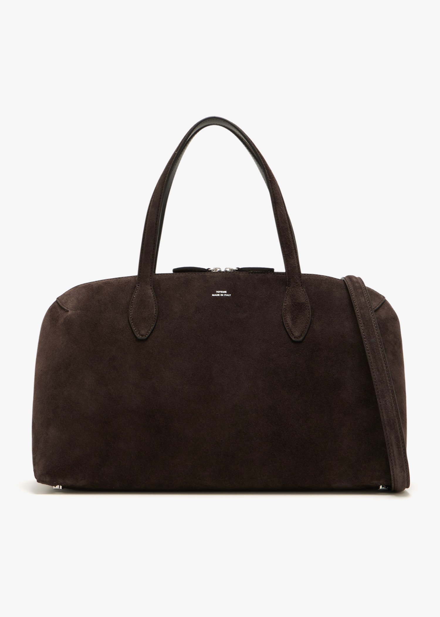 

Medium suede day tote bag, Brown
