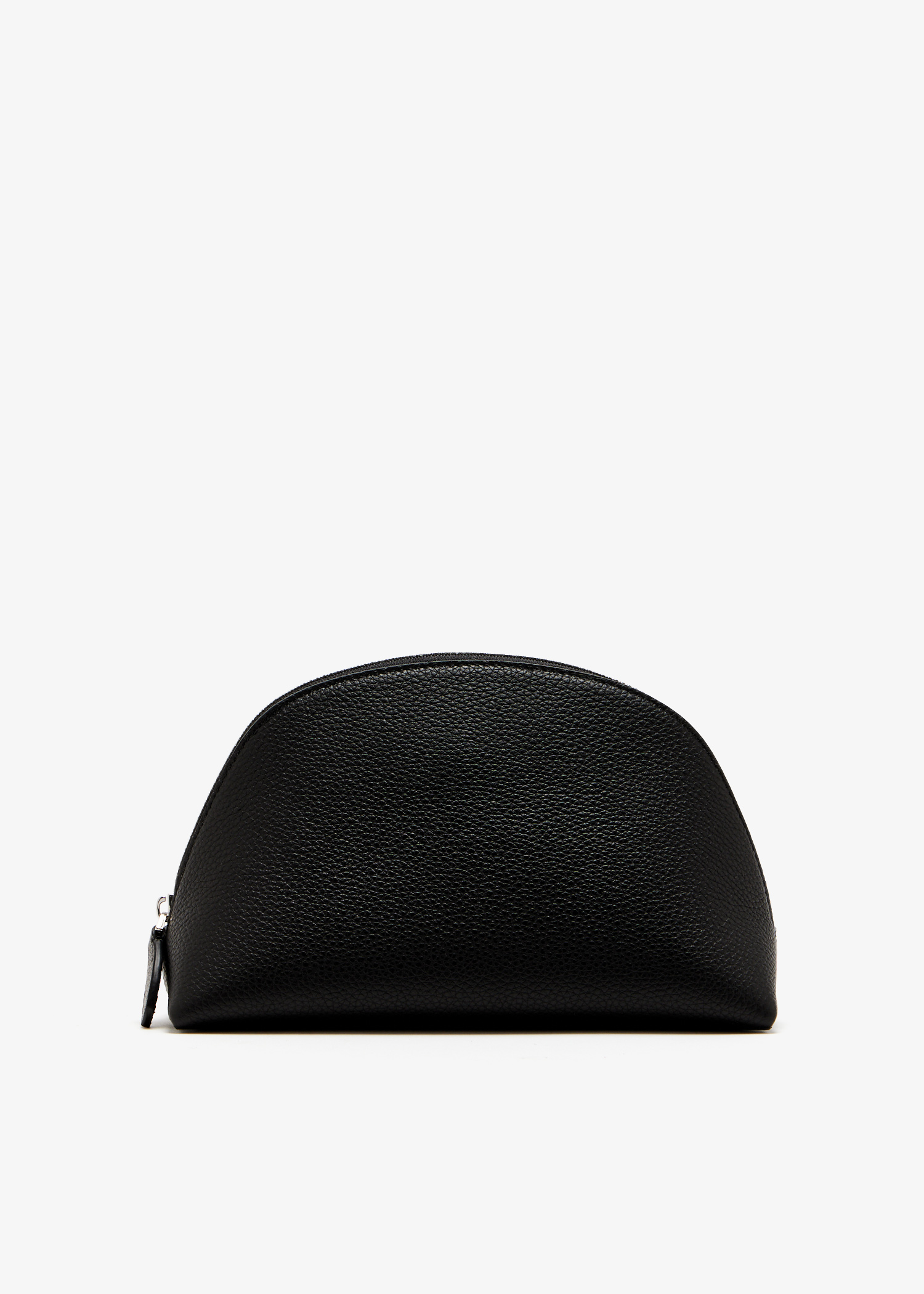 

Grained leather pouch, Black