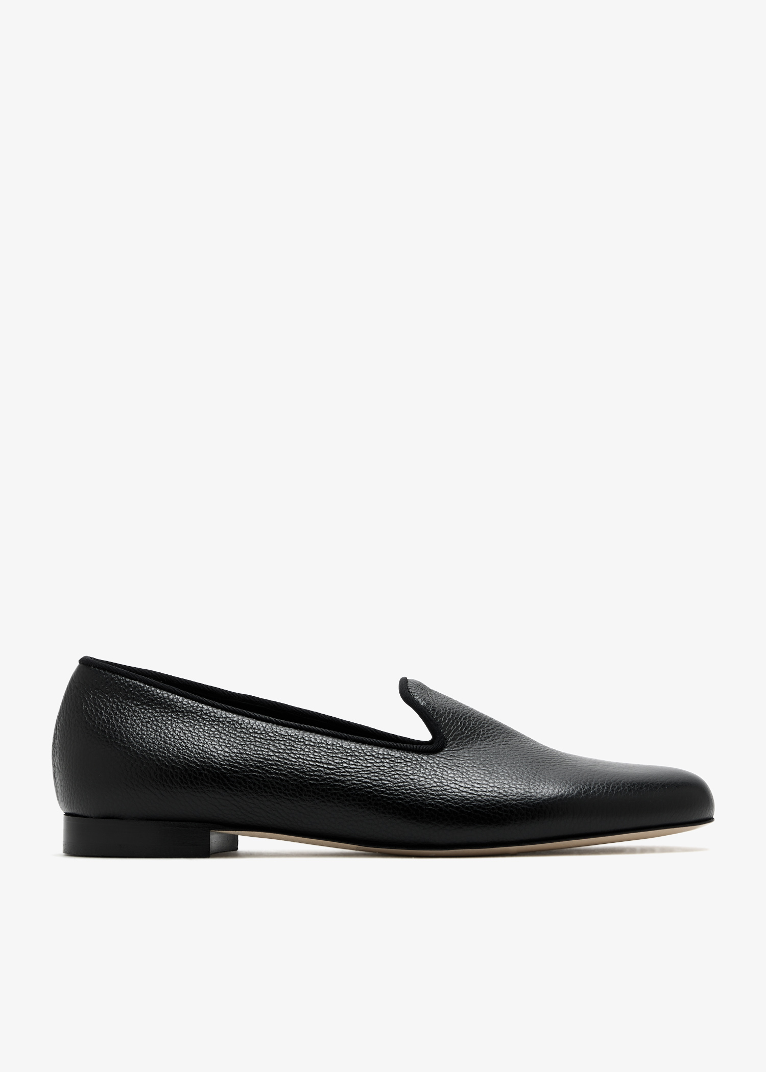 

Grained leather loafers, Black