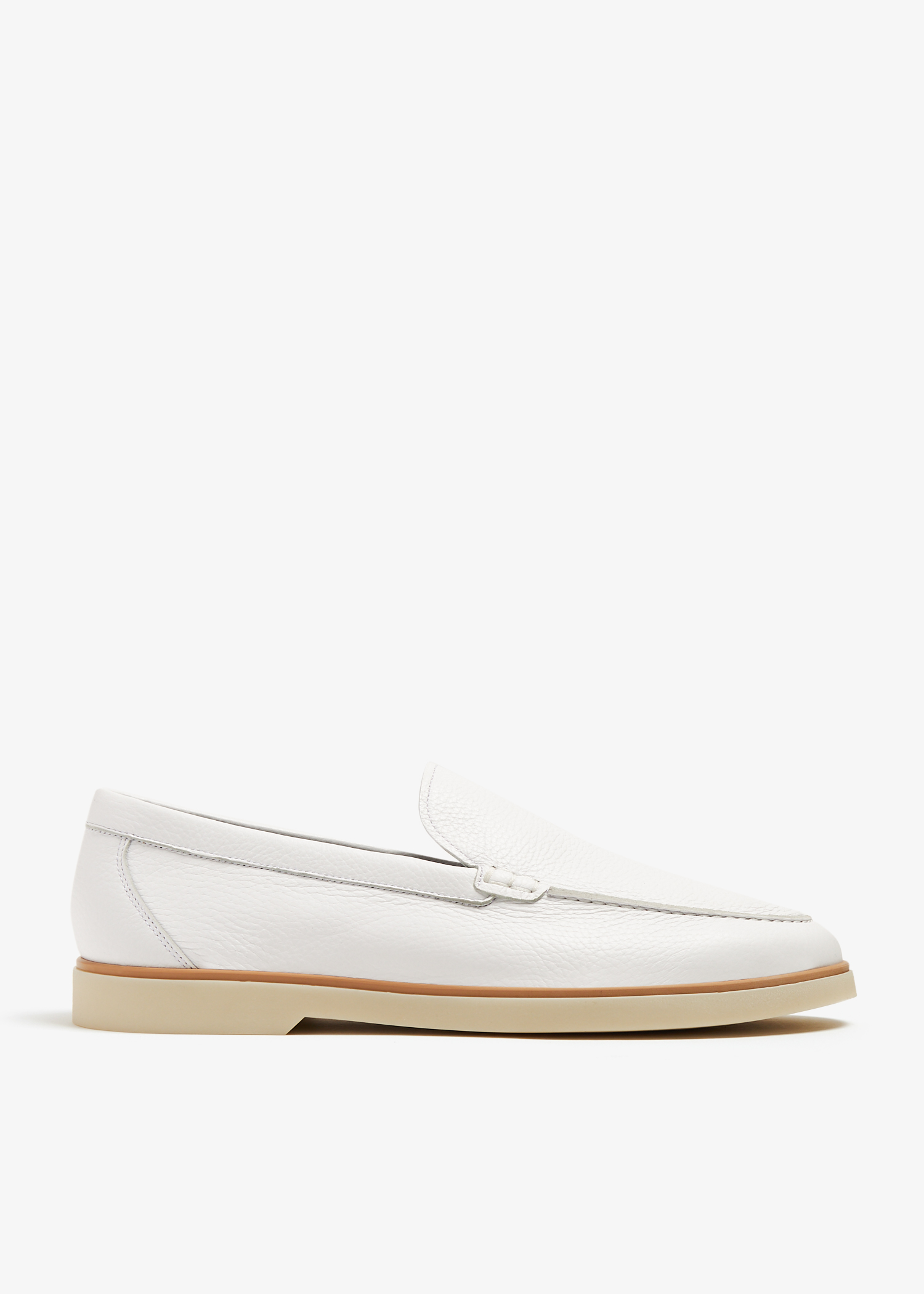

Leather loafers, White