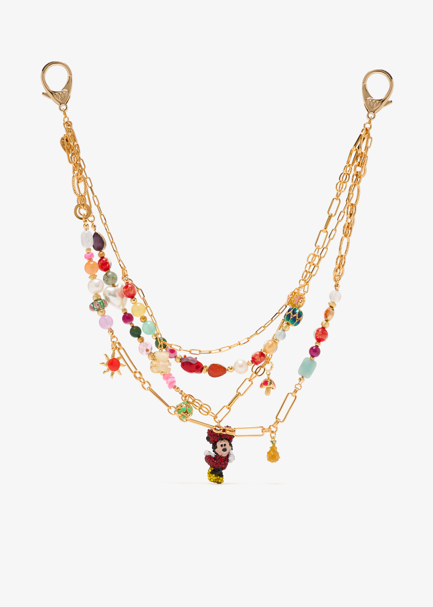 

Jewel Minnie bag charm, Gold