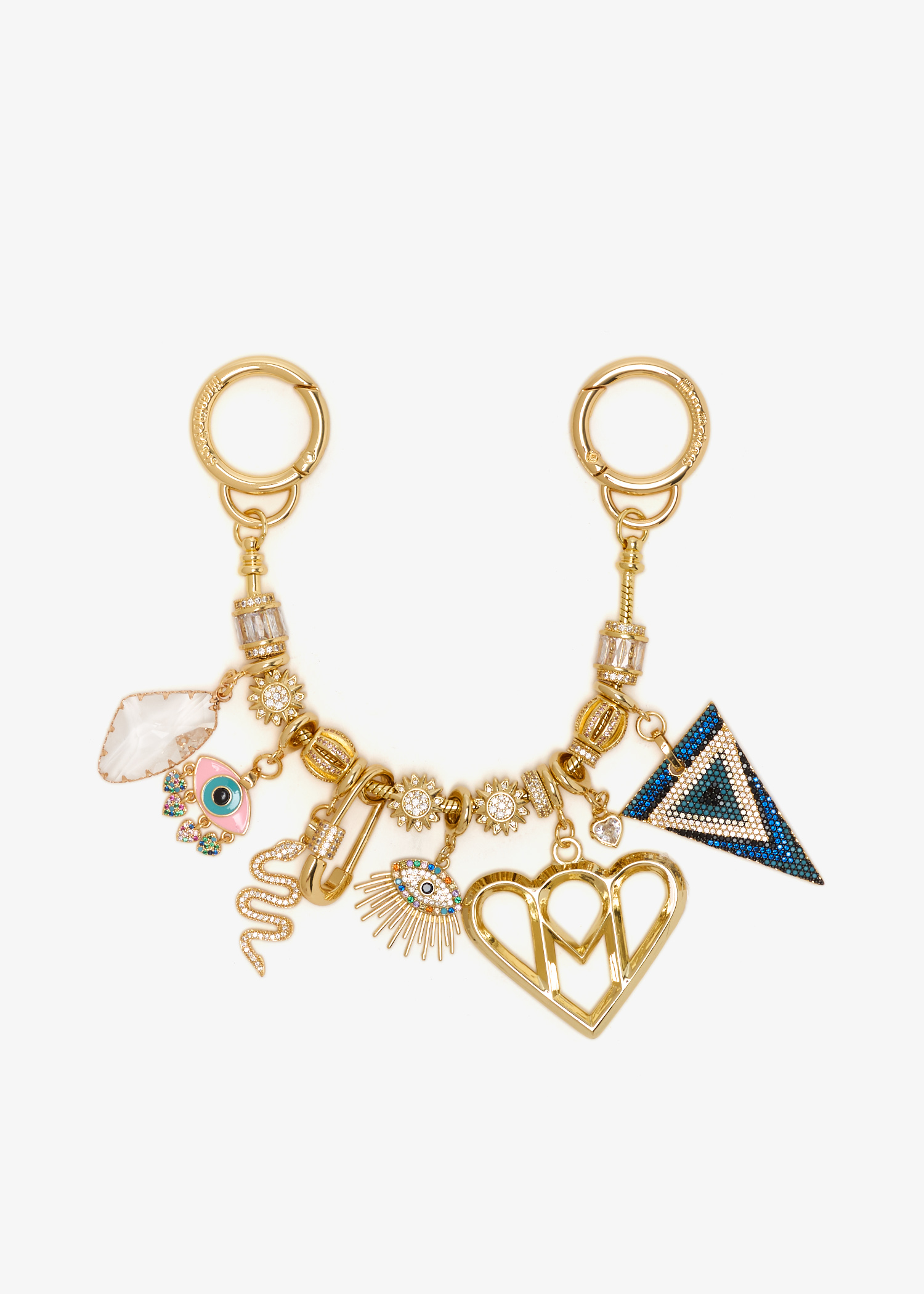 

Jewel Eye and Snake bag charm, Gold