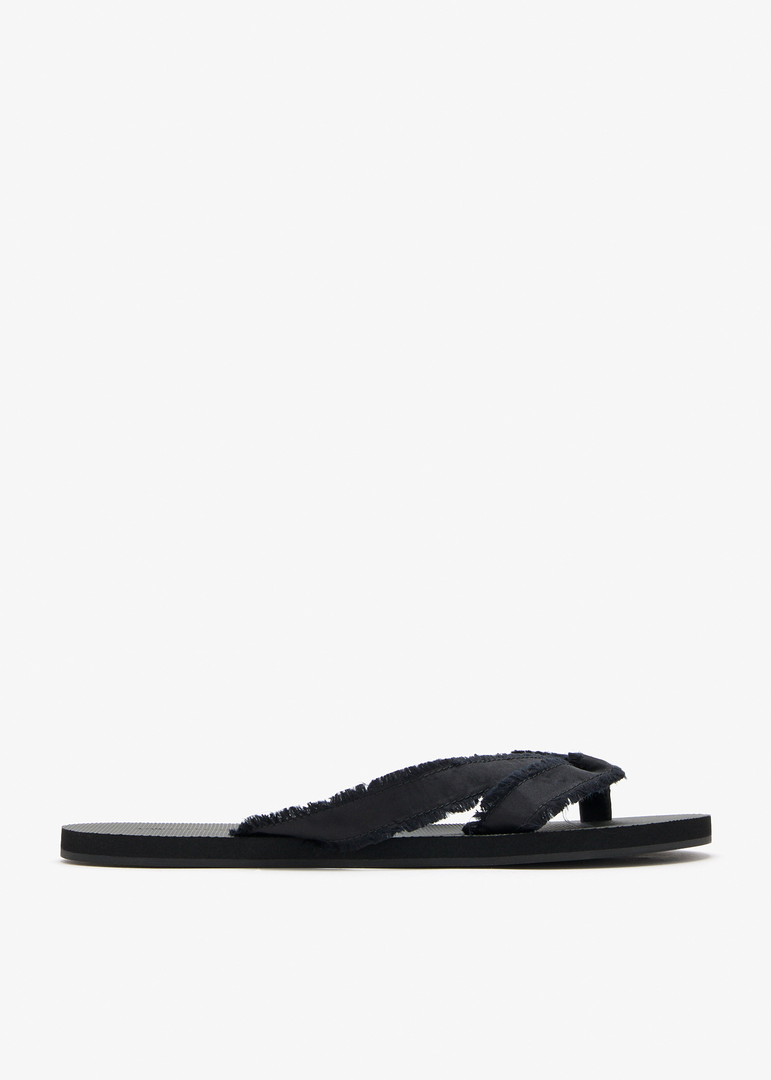 

Freya silk flip flops, Black