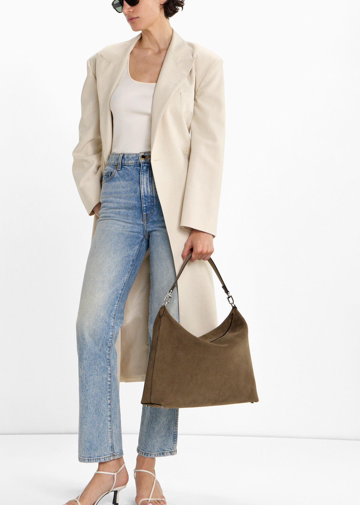 

Bevel medium bag, Taupe