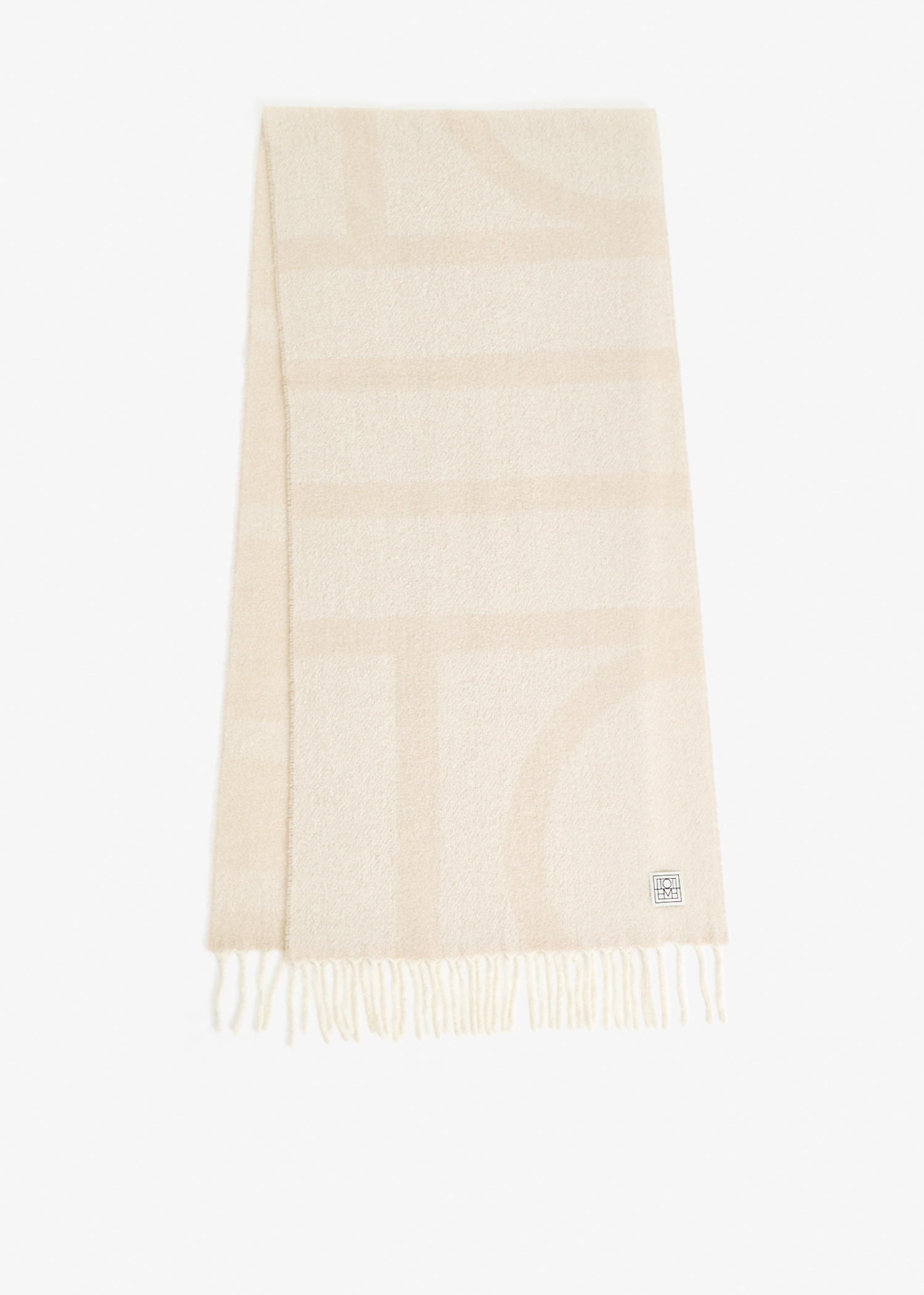 

Monogram jacquard scarf, White
