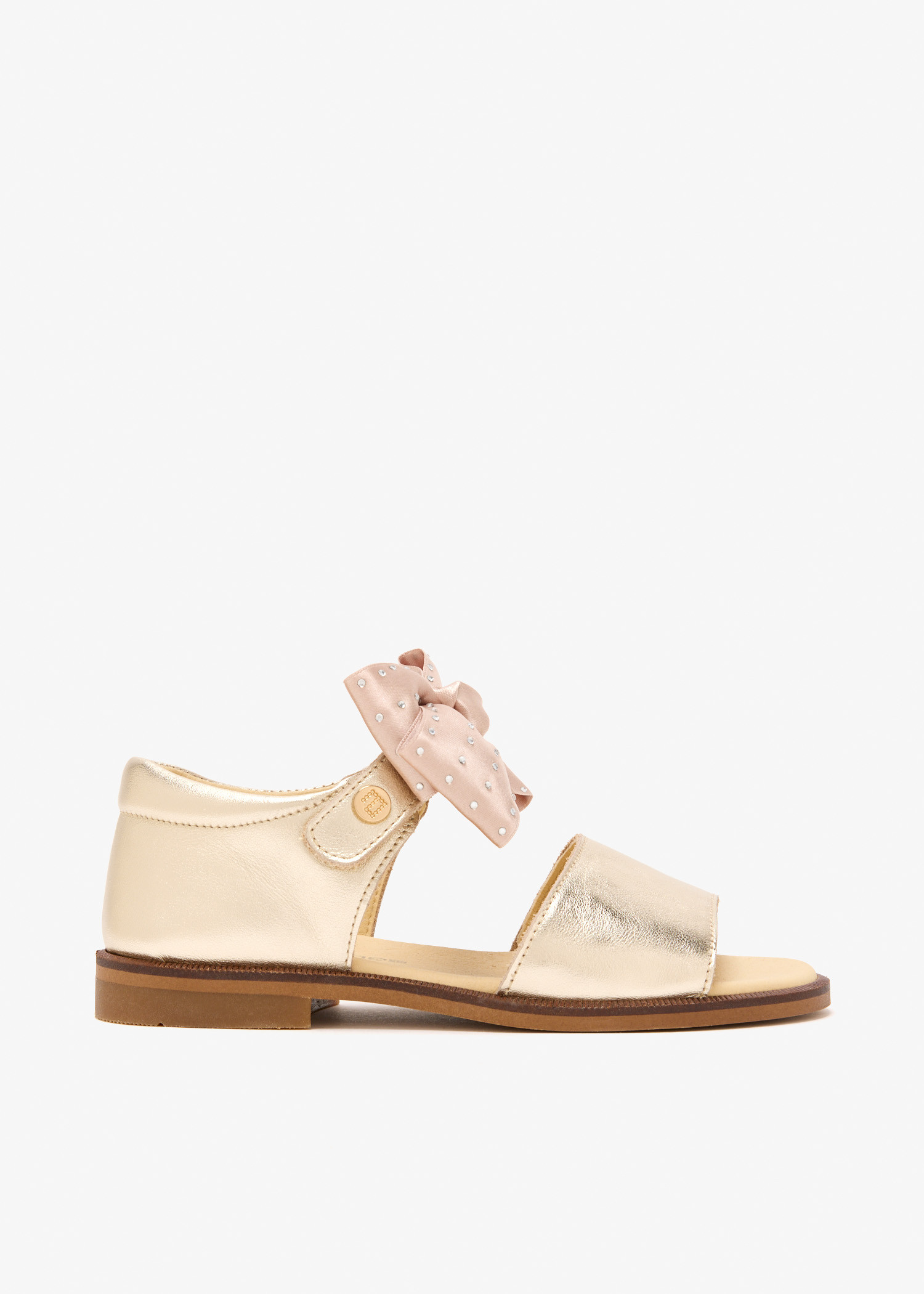 

Bow-embellished sandals, Gold