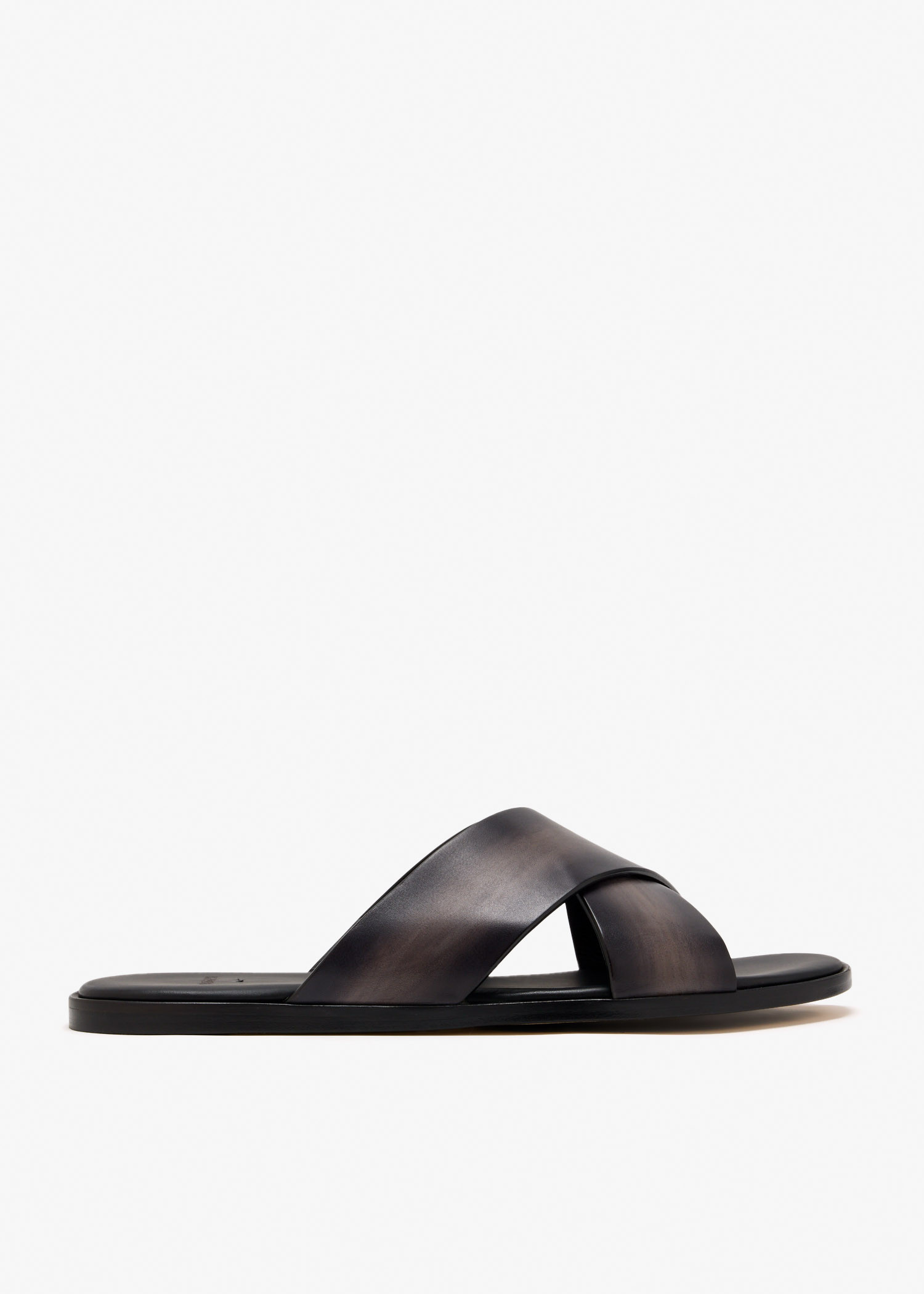 

Criss cross leather sandals, Black