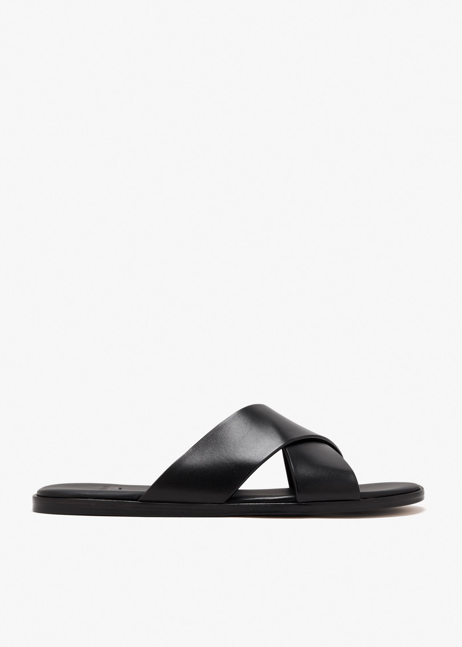 

Criss cross leather sandals, Black