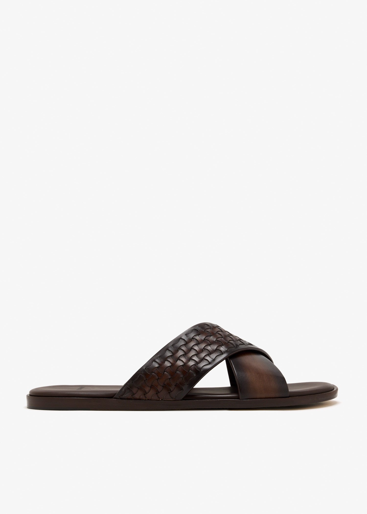 

Woven leather sandals, Brown