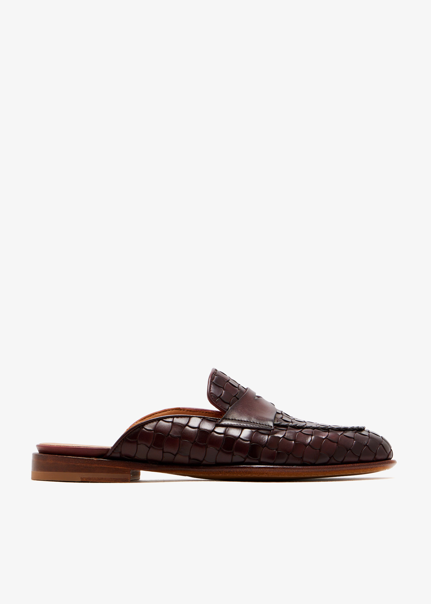 

Woven leather mules, Brown