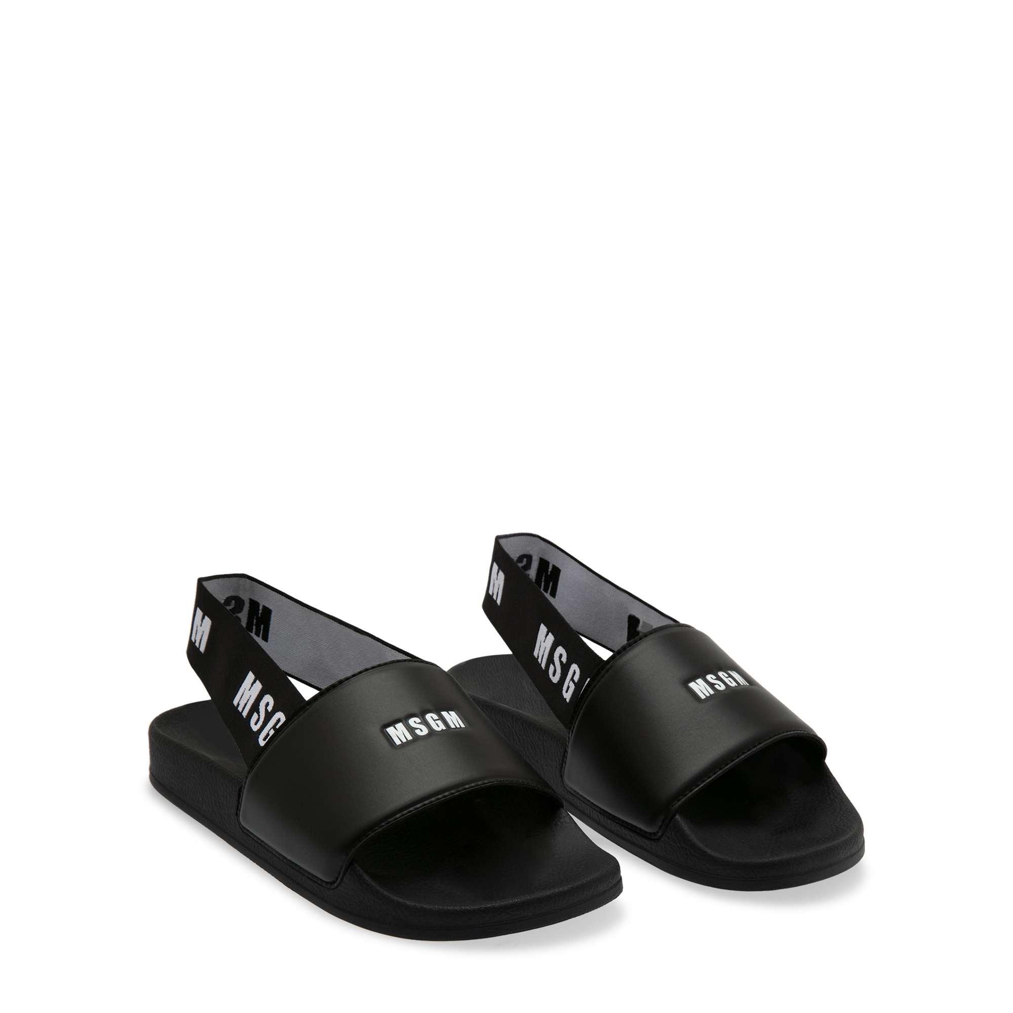 

Logo pool sandals, Black