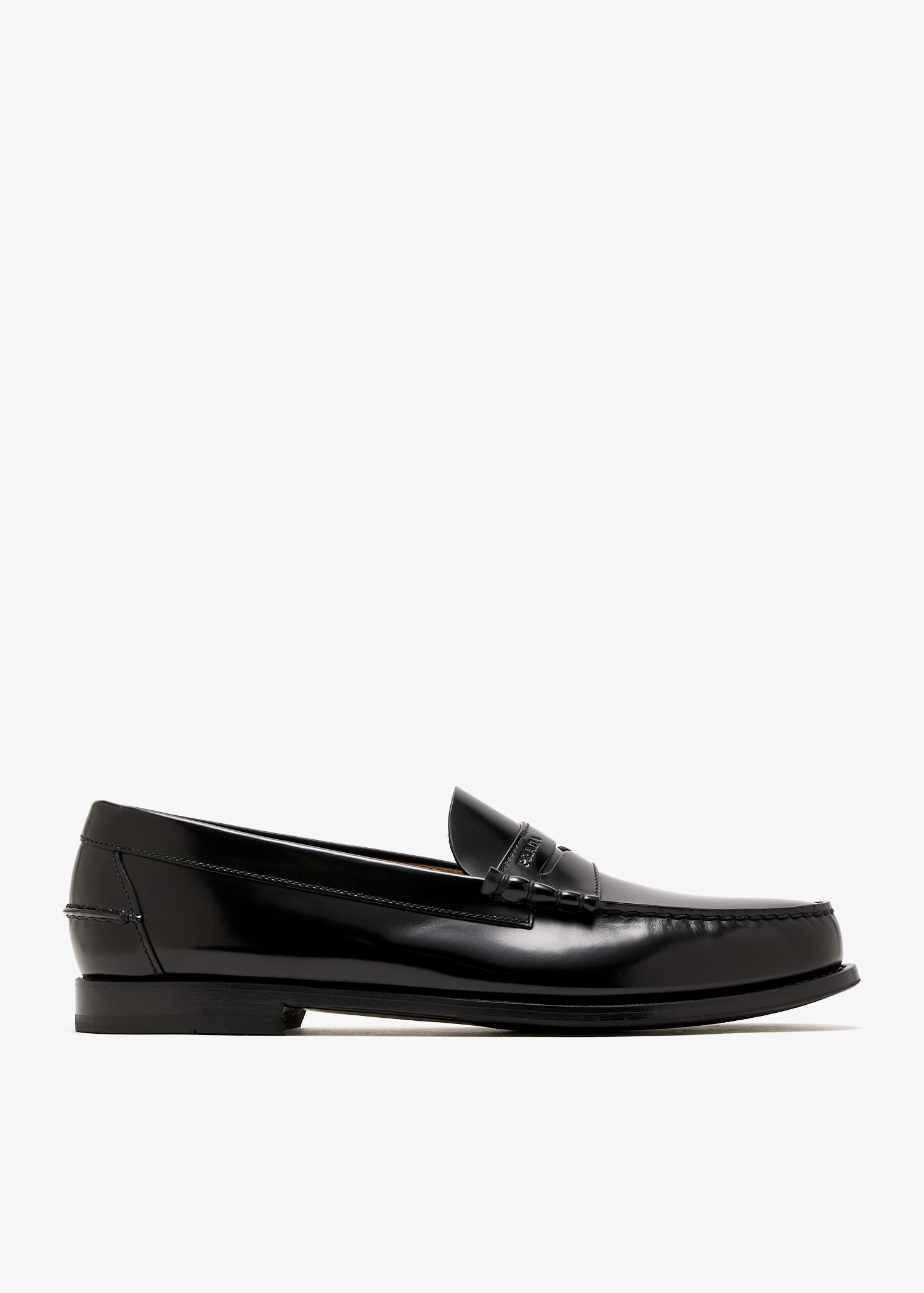 

Brushed leather loafers, Black