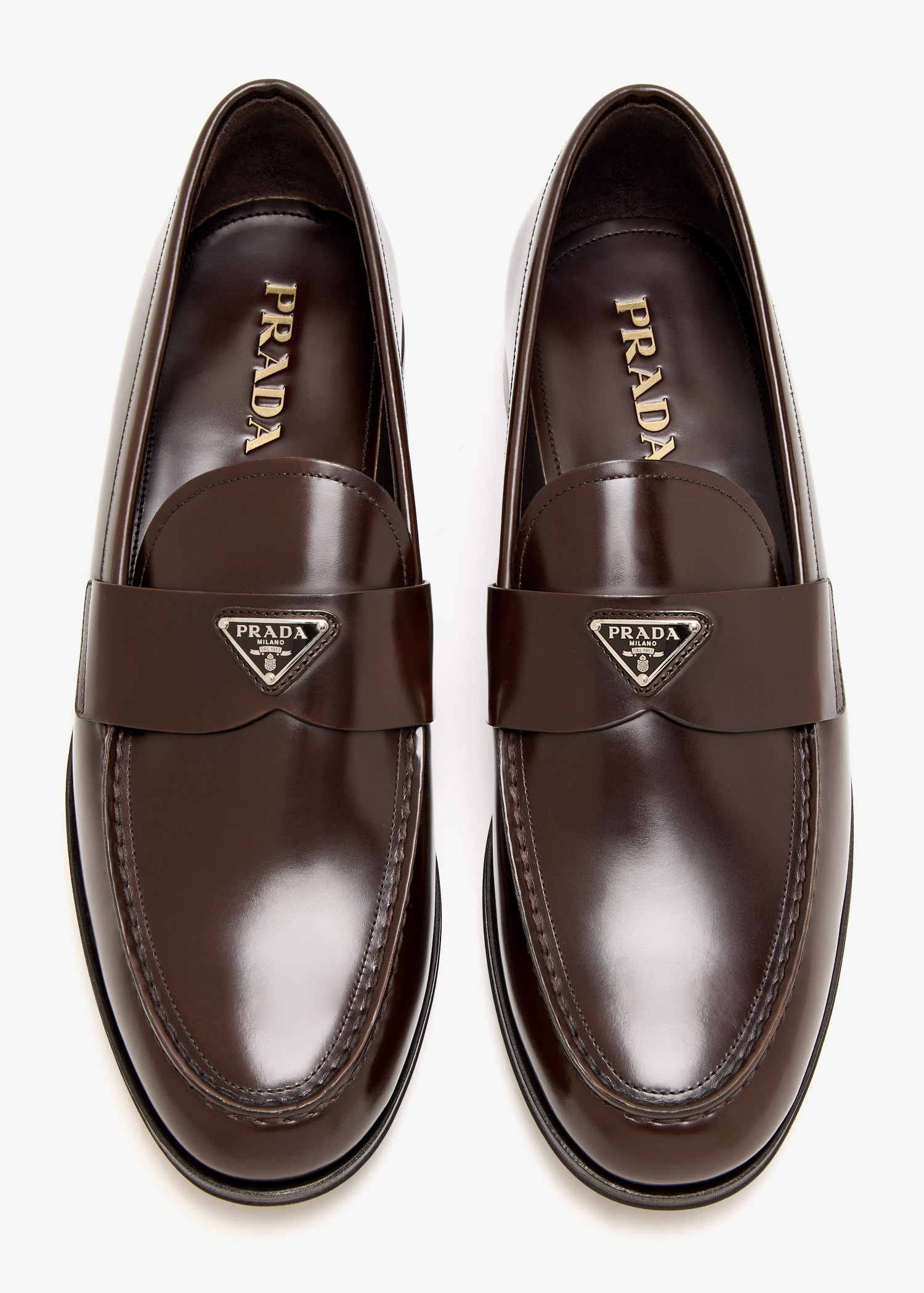 

Brushed leather loafers, Brown