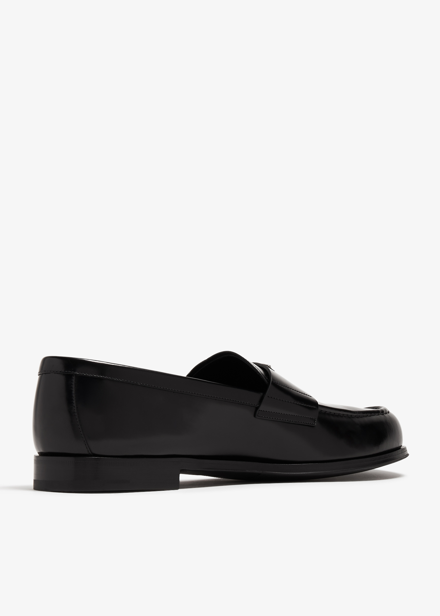 Prada brushed leather sales loafers