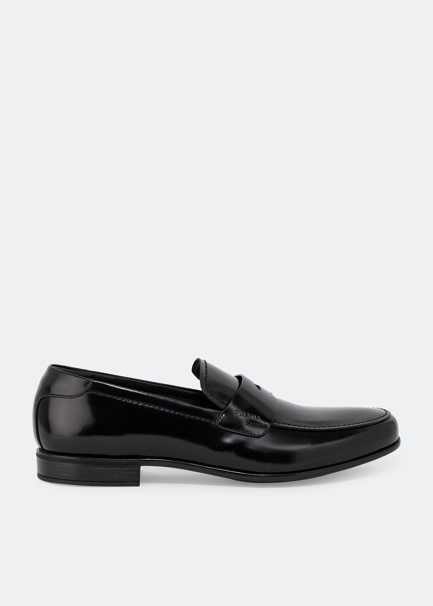 

Brushed leather loafers, Black