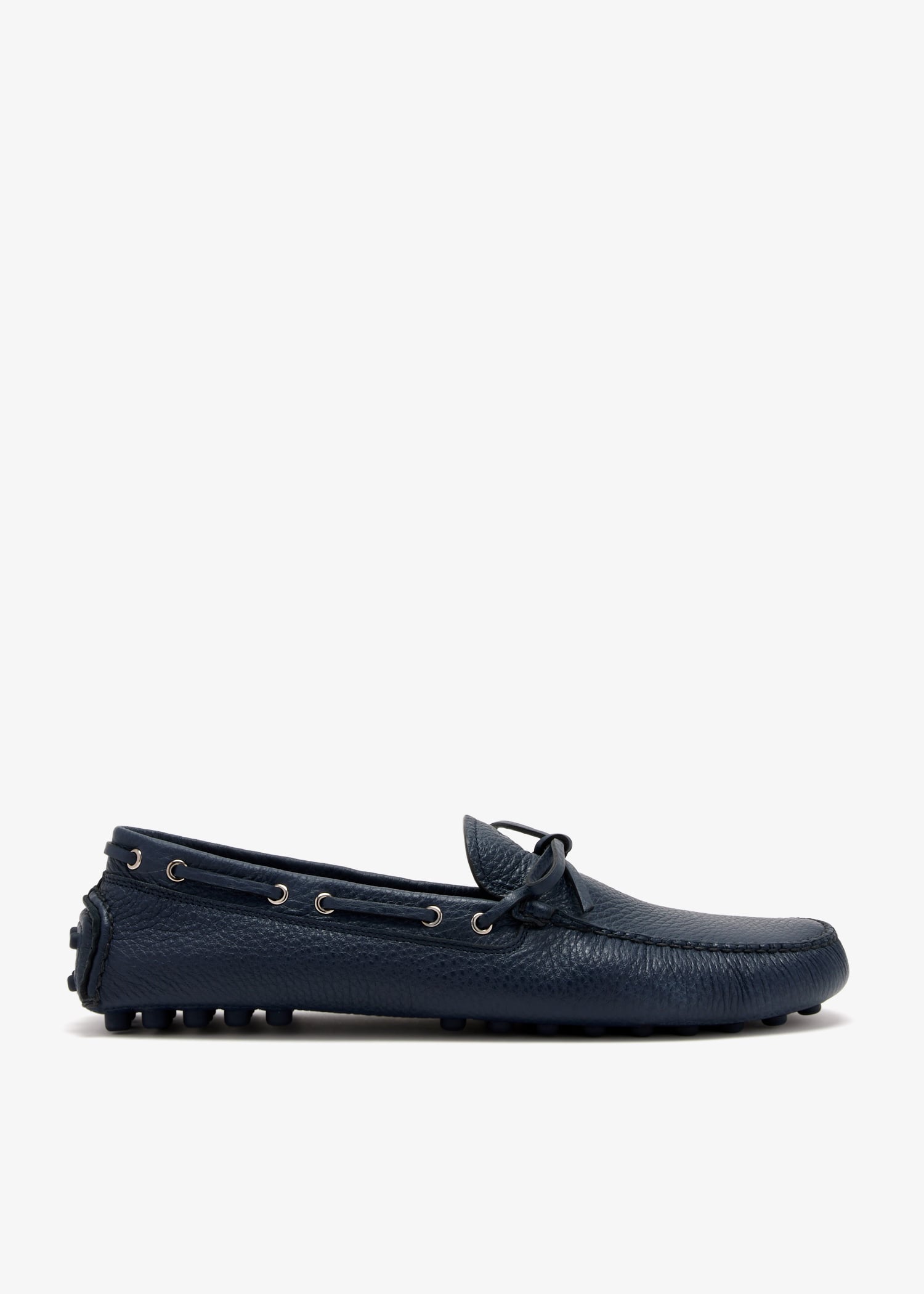 

Leather driving shoe, Navy