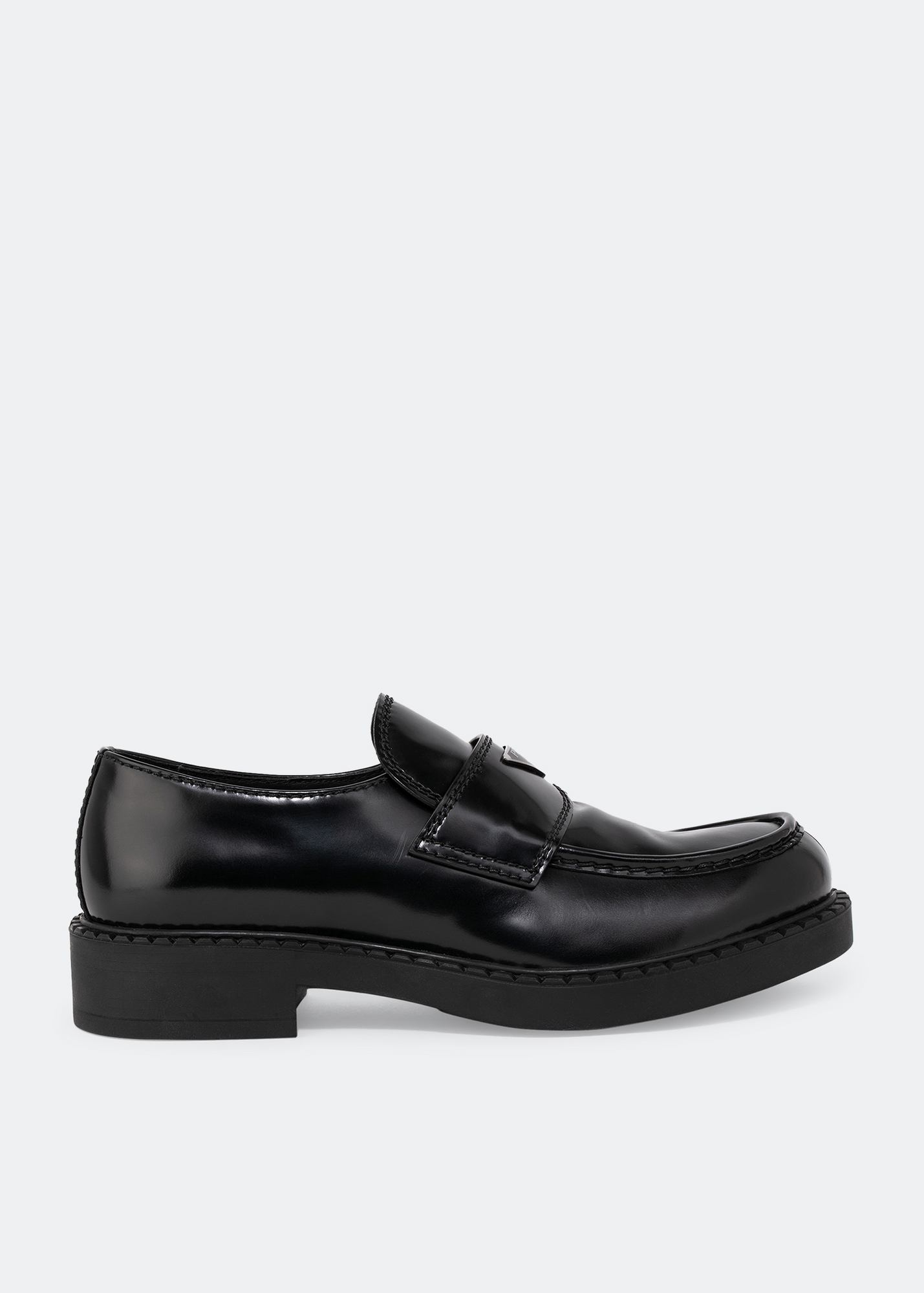 

Brushed leather loafers, Black