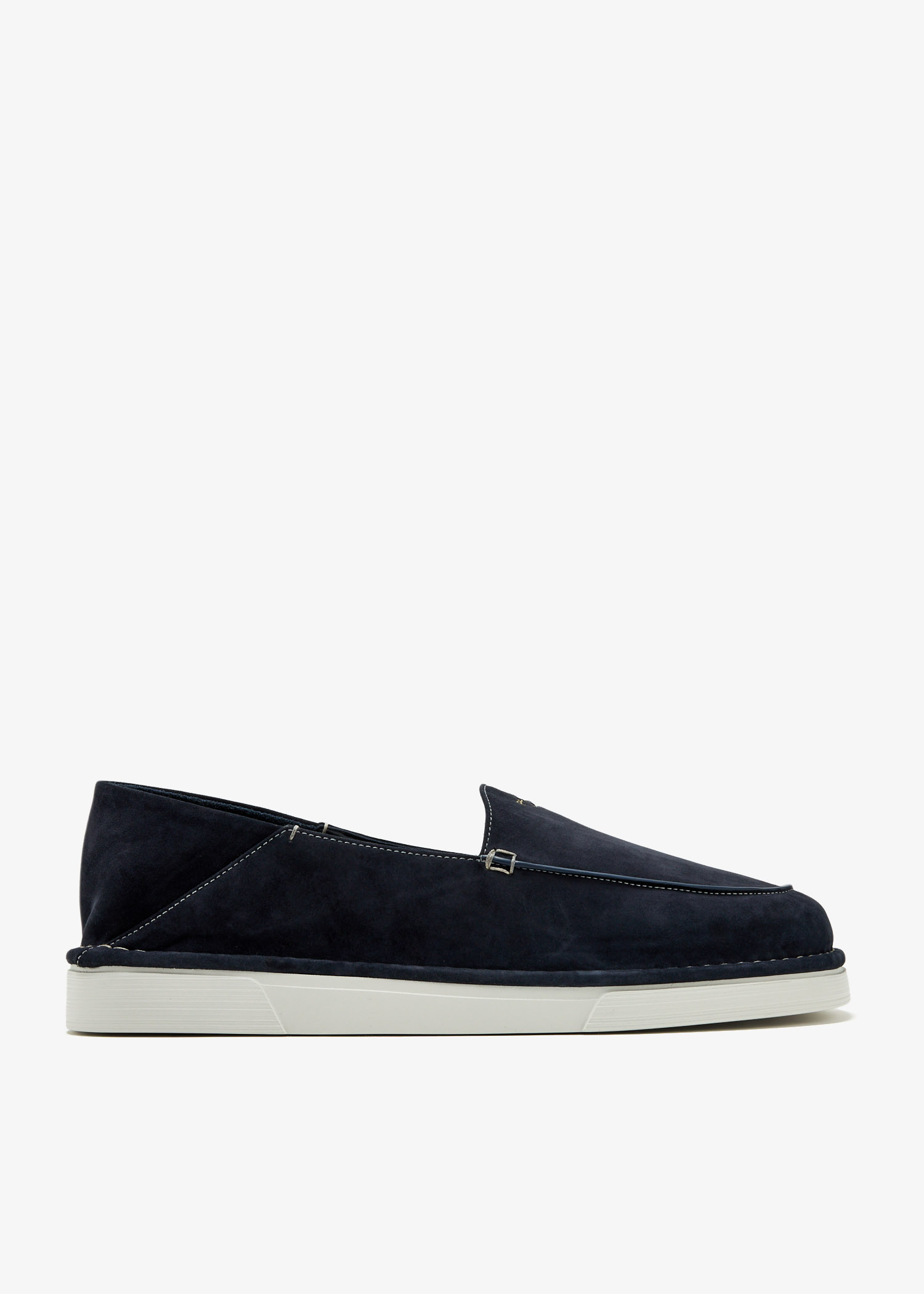 

Suede slip-on loafers, Navy