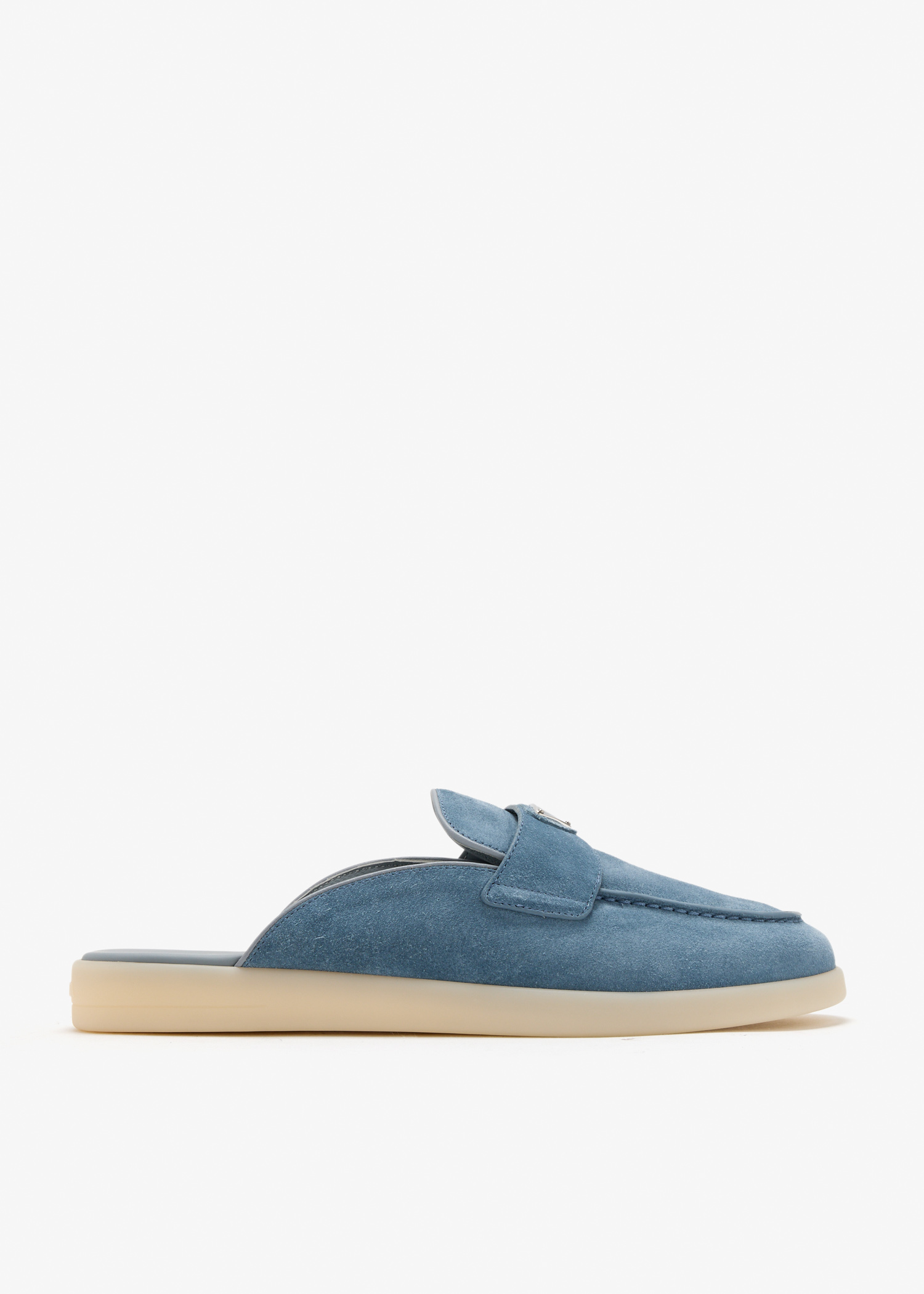 

Suede mules, Blue