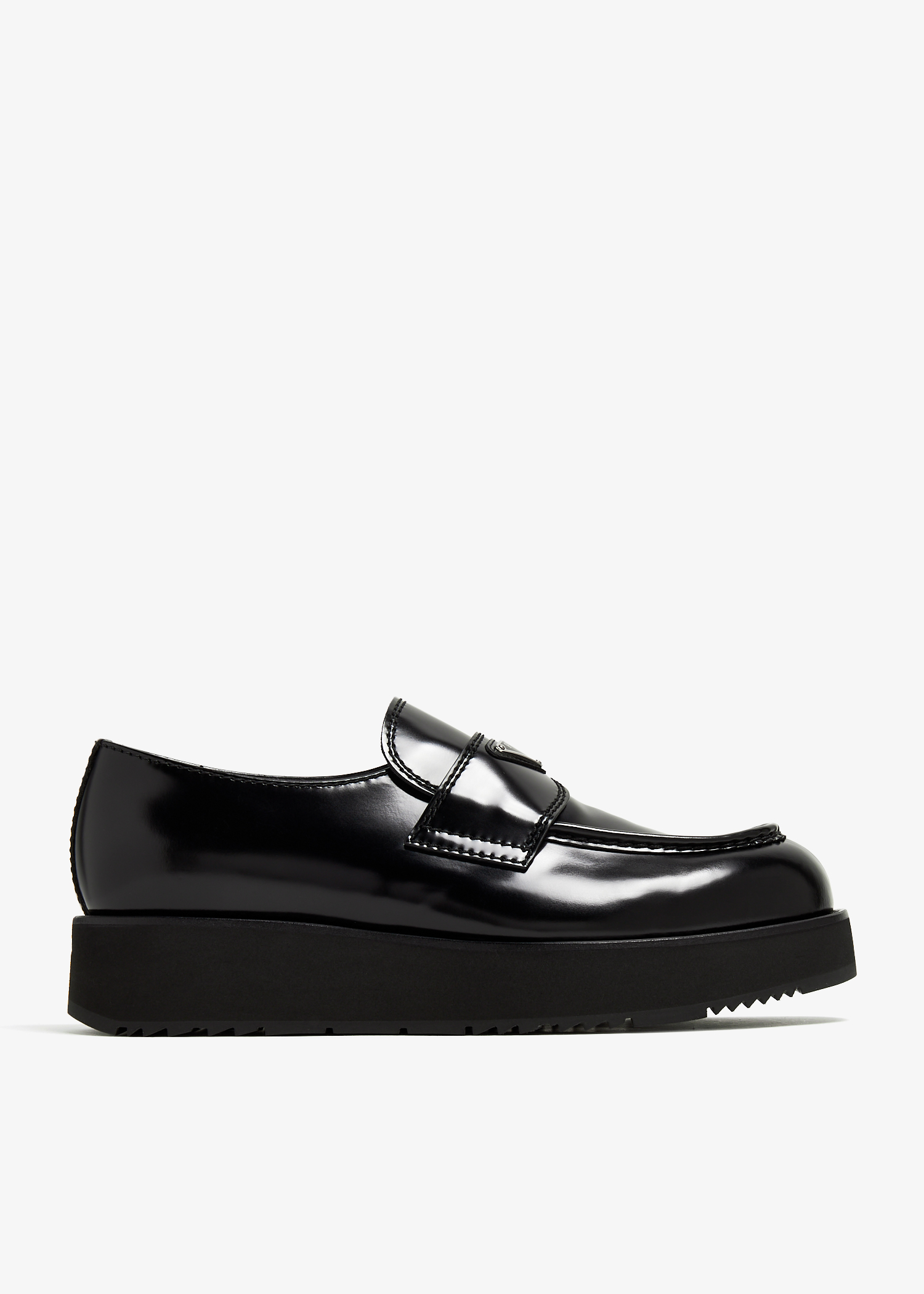 

Brushed leather loafers, Black