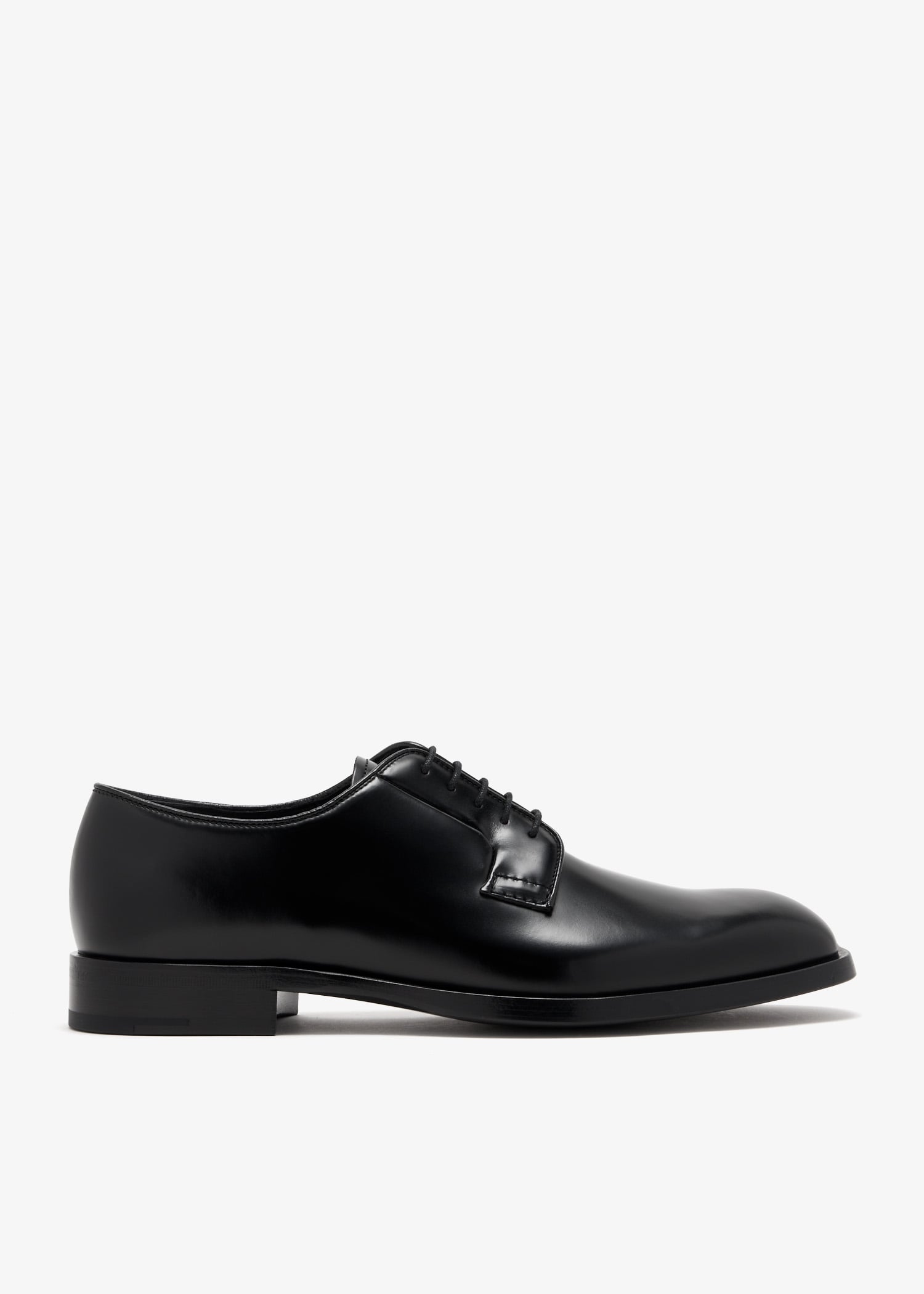 

Brushed leather lace-up shoes, Black