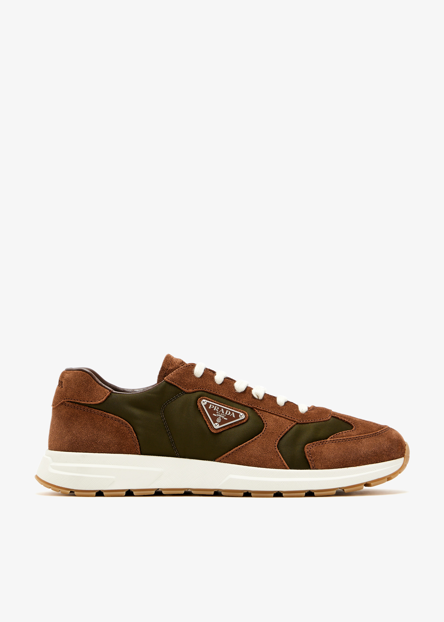 

Prax suede and Re-Nylon sneakers, Brown