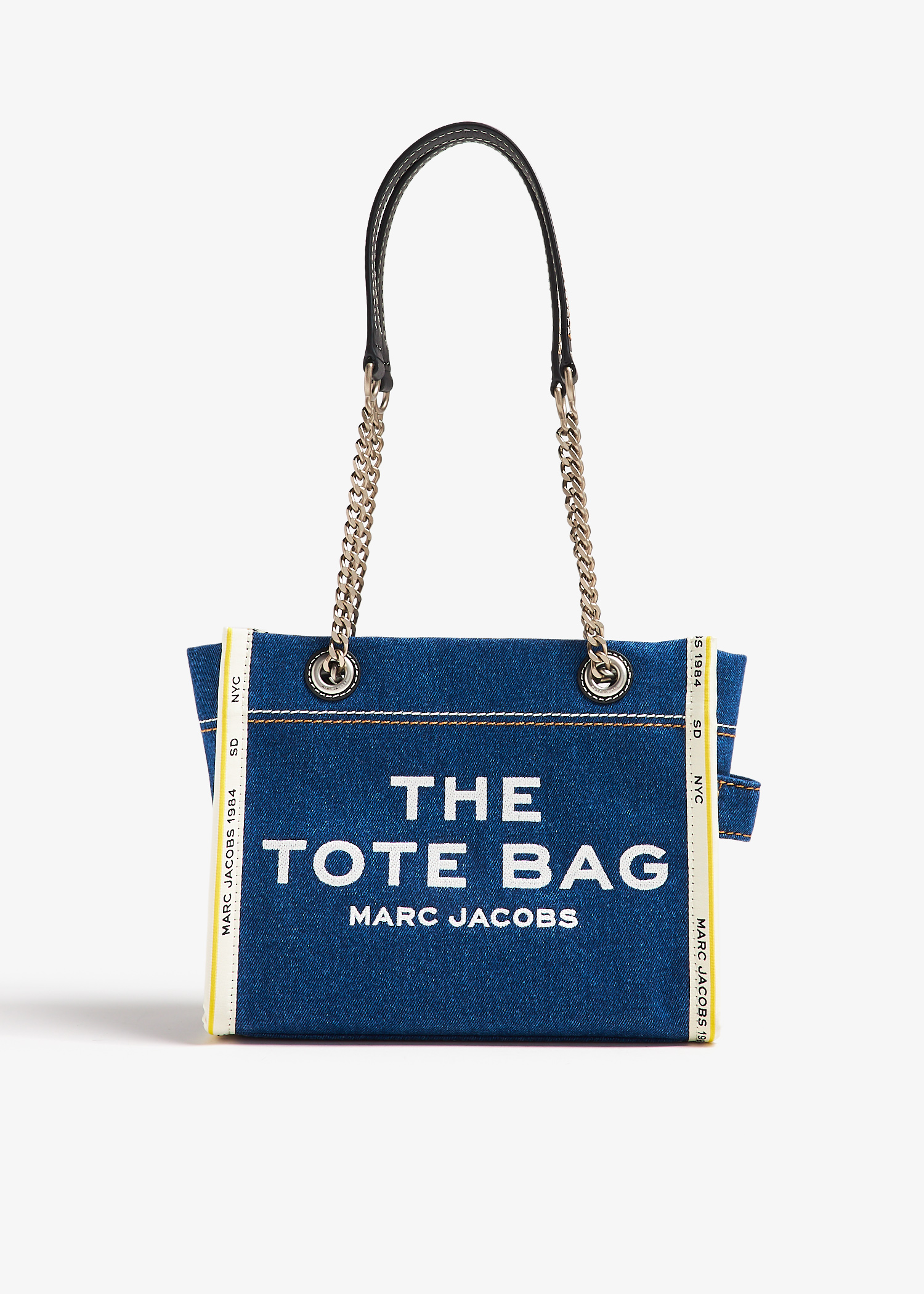 Marc Jacobs The Denim Chain small tote bag for Women - Blue