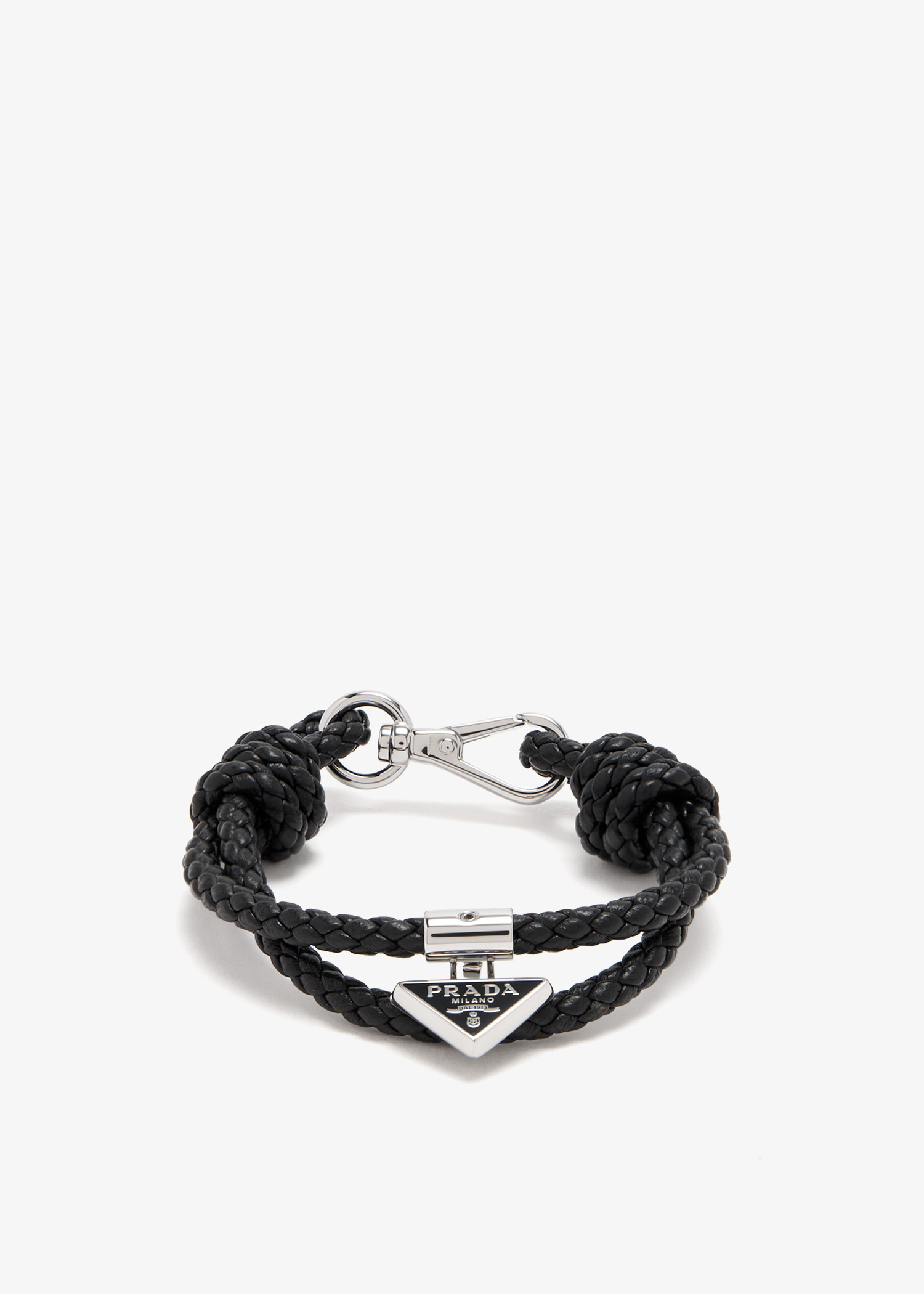 

Braided nappa leather bracelet, Black