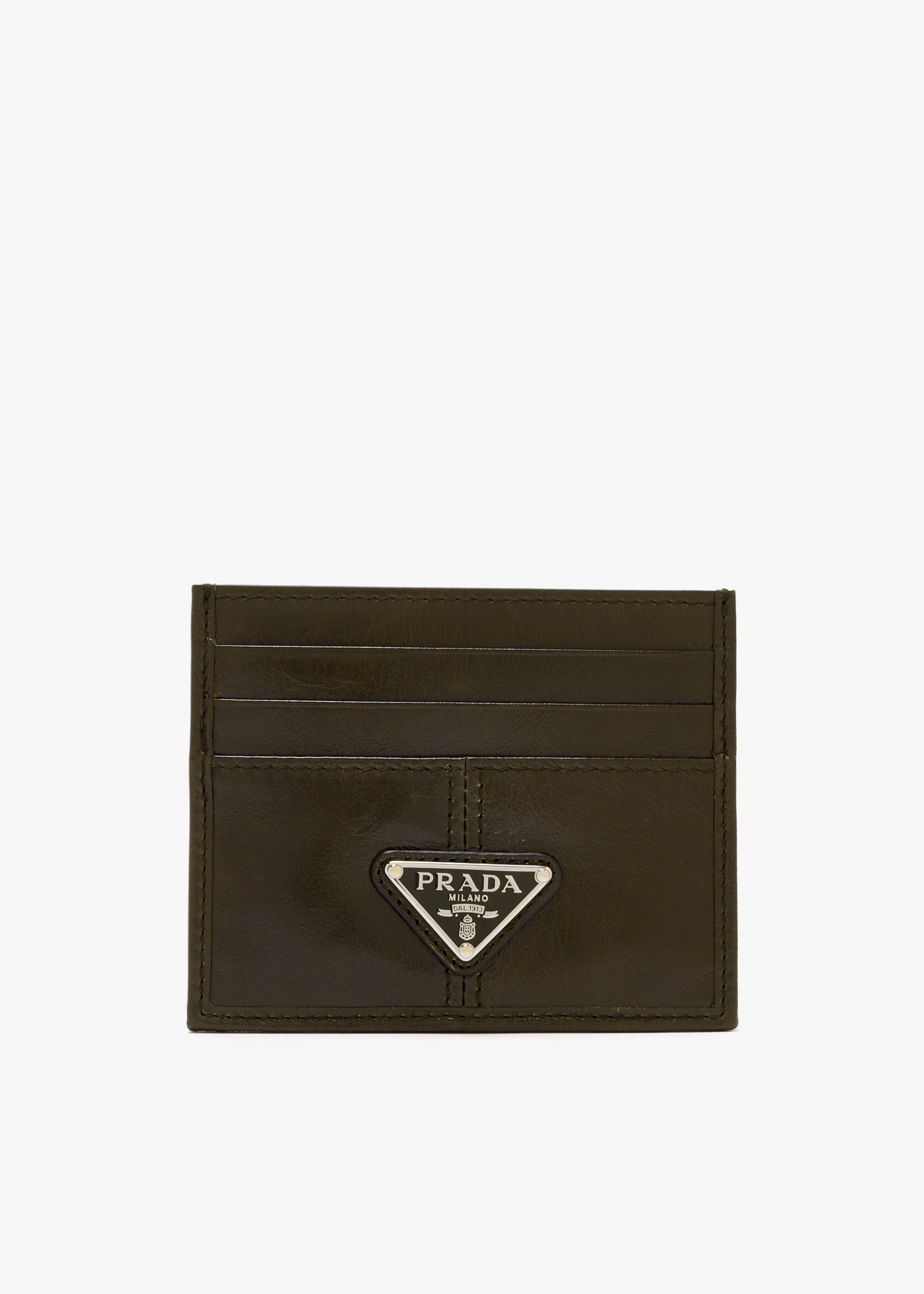 

Leather card holder, Khaki