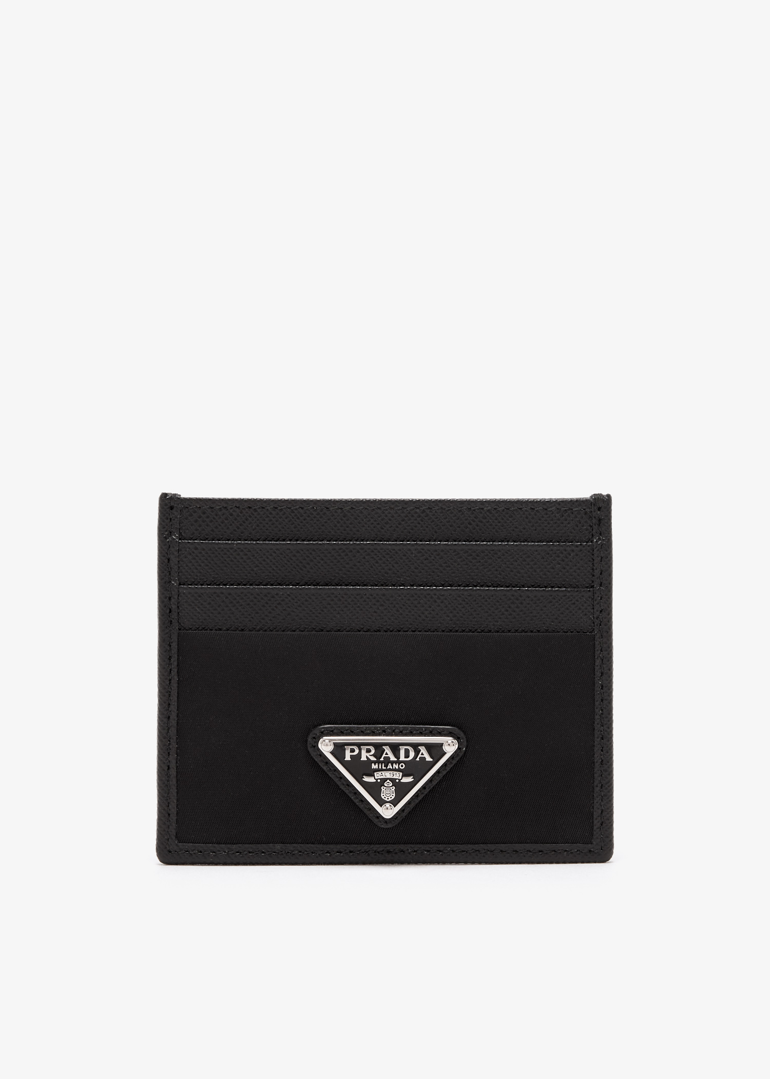 

Saffiano leather card holder, Black