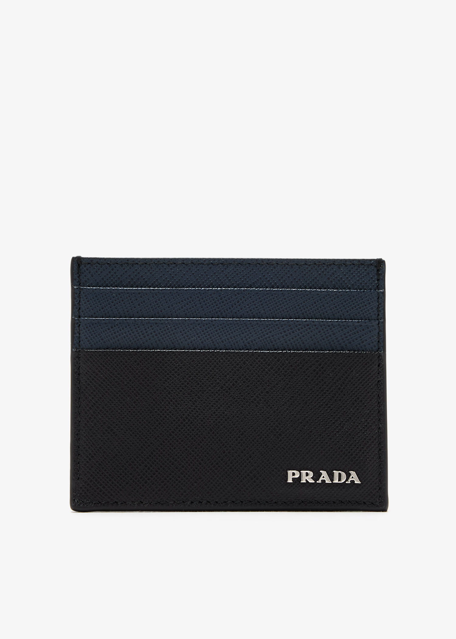 

Saffiano leather card holder, Black