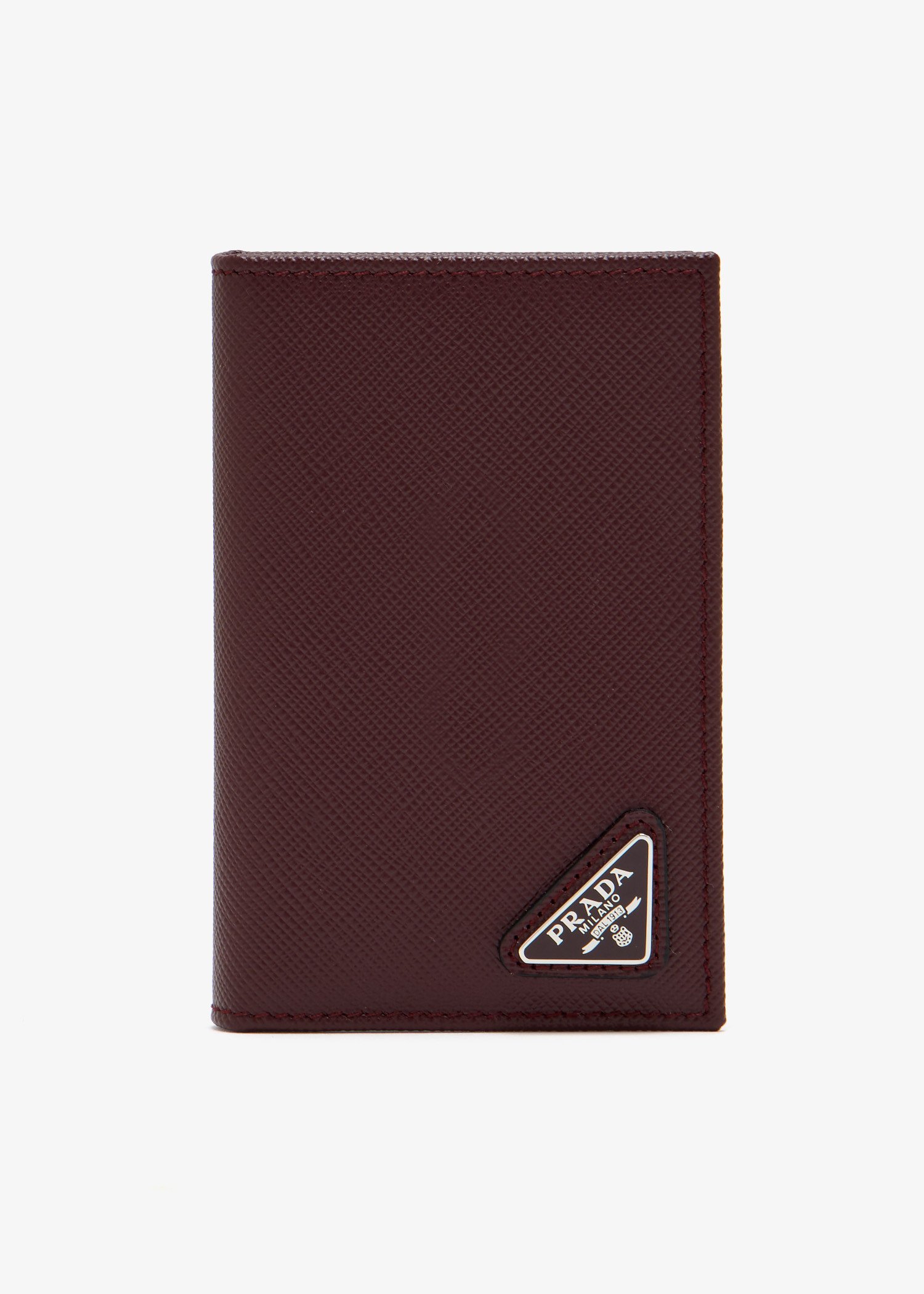 

Saffiano leather card holder, Burgundy