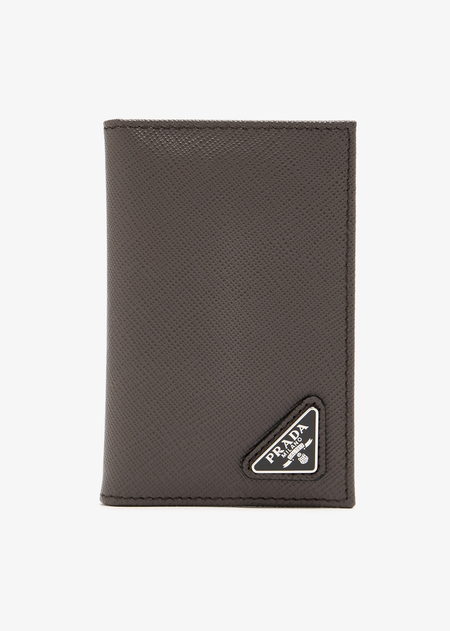 

Saffiano leather card holder, Grey