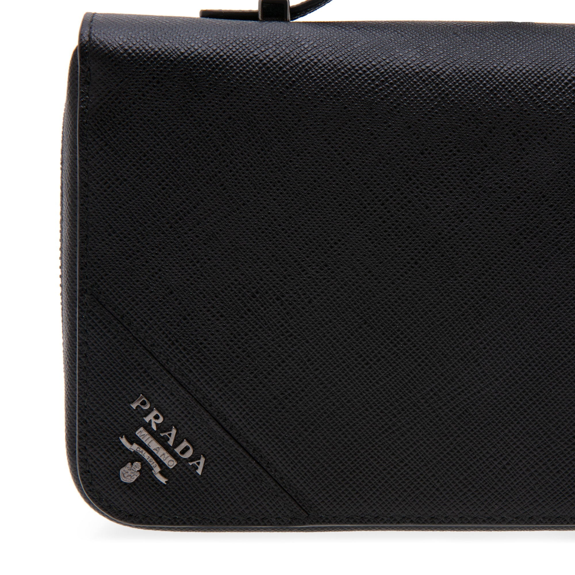 

Saffiano leather document holder, Black