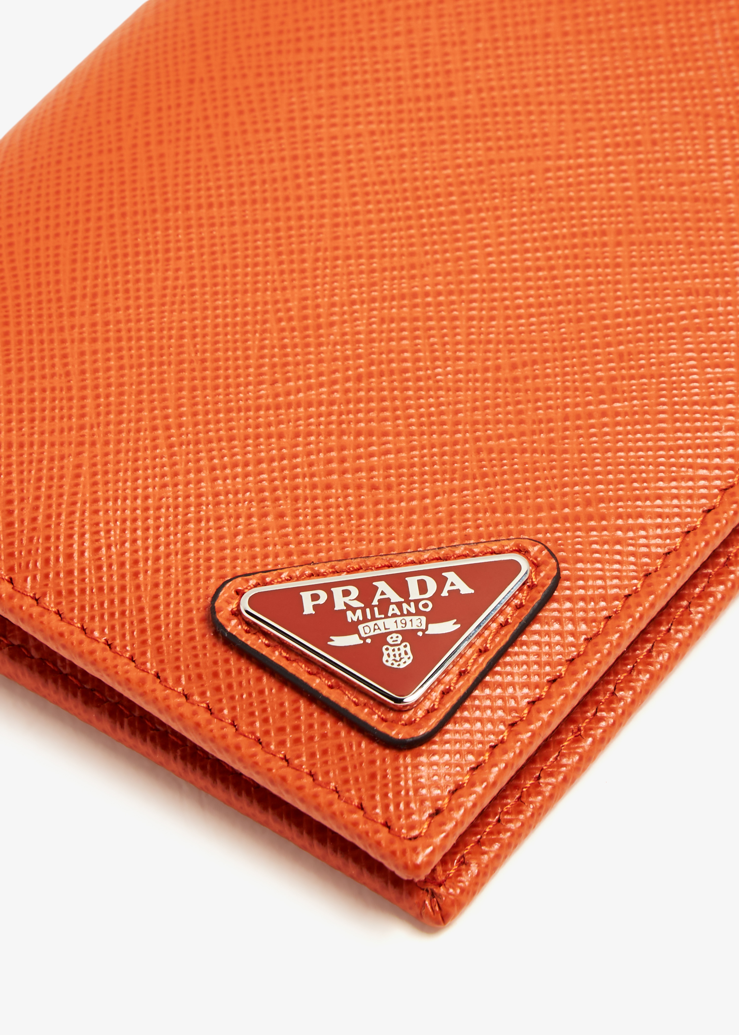 

Saffiano leather wallet, Orange