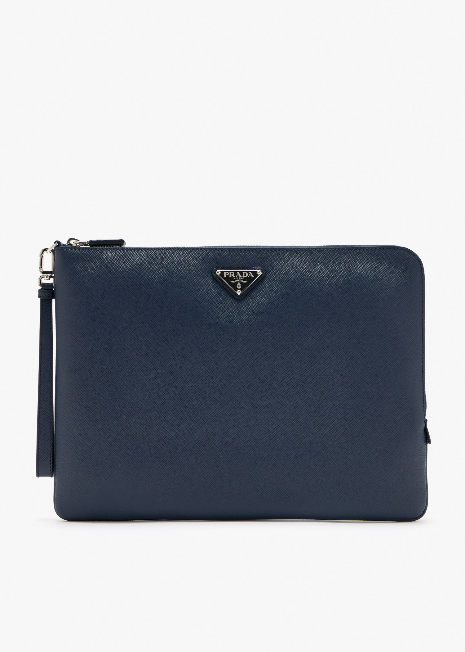 

Saffiano leather pouch, Navy
