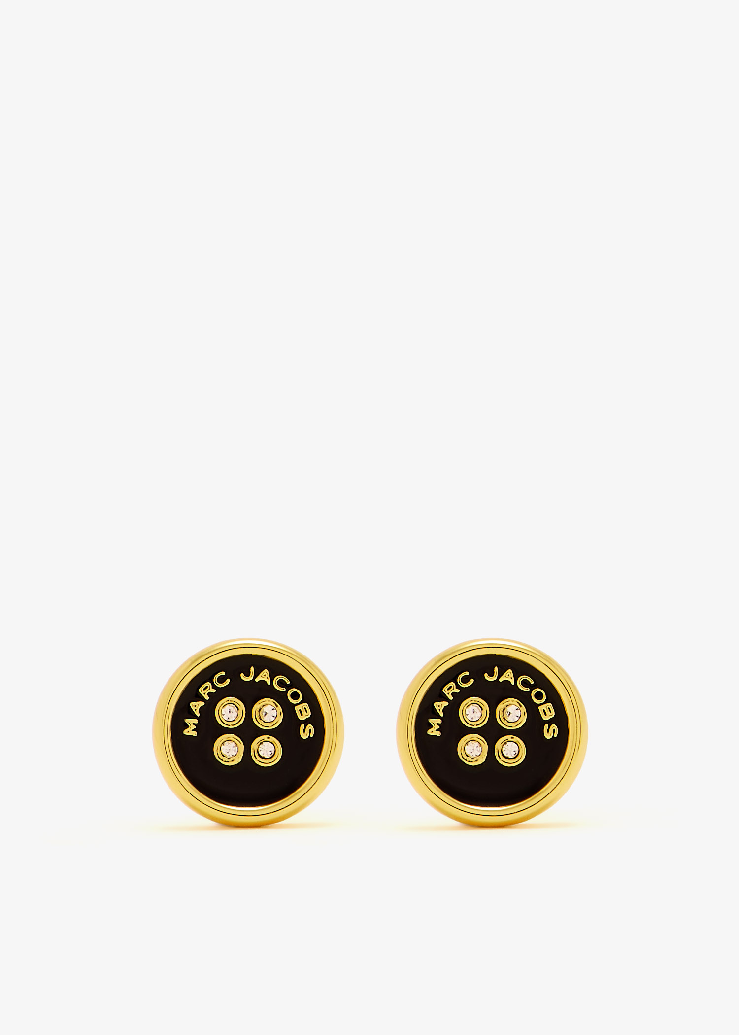 

The Button Stud earrings, Gold