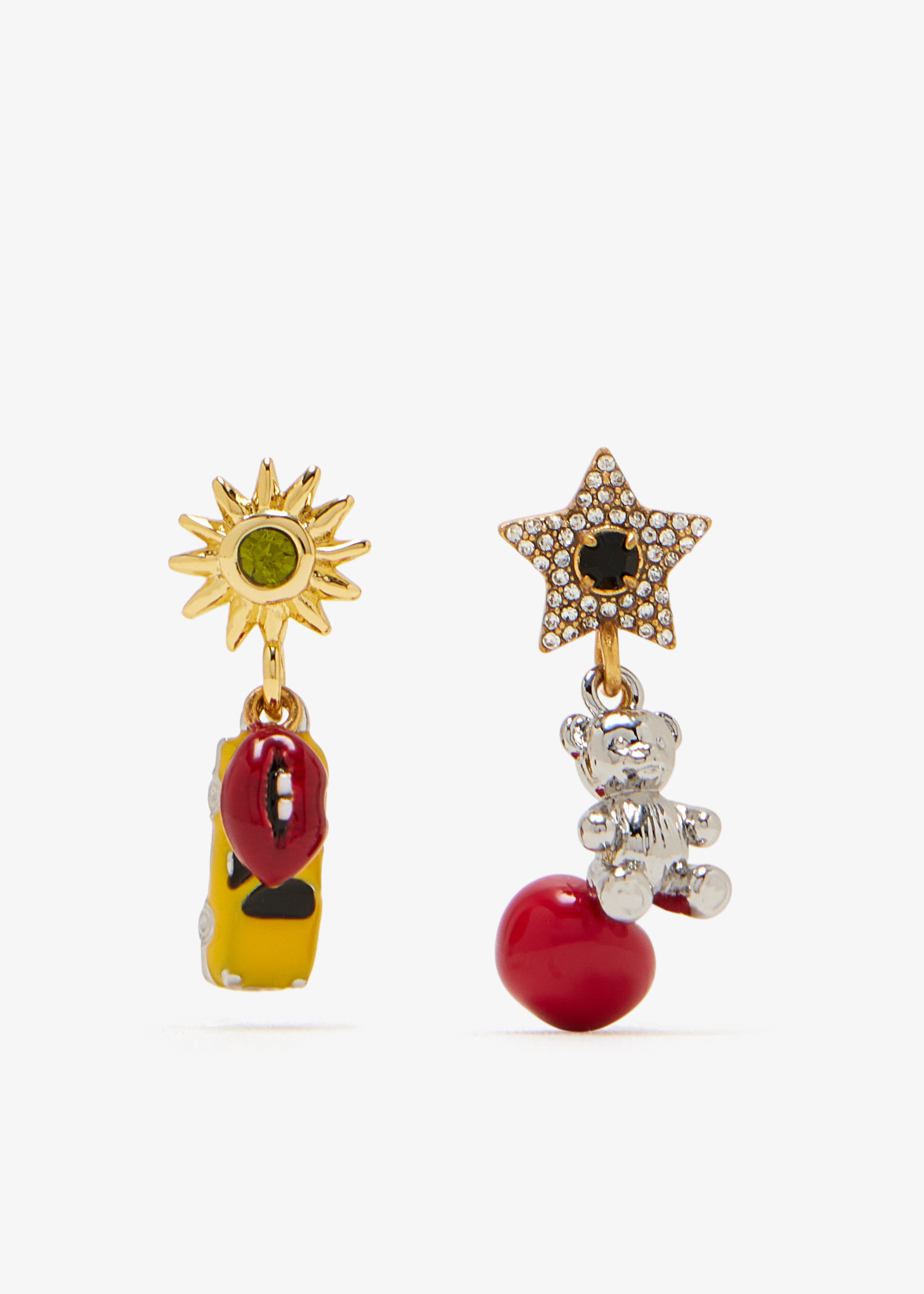 

Trinket Charm Cluster earrings, Multicolored