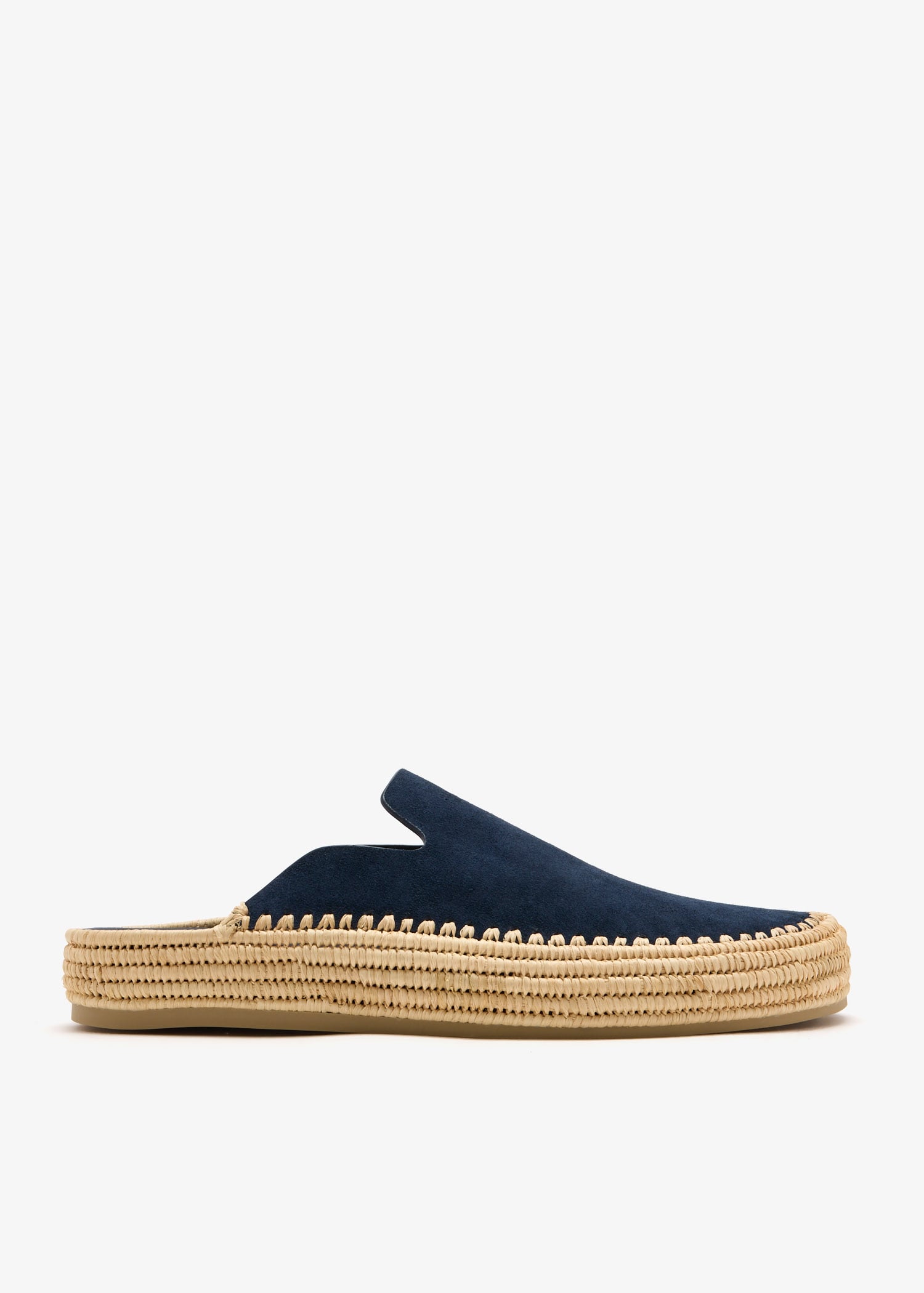 

Suede mules, Navy