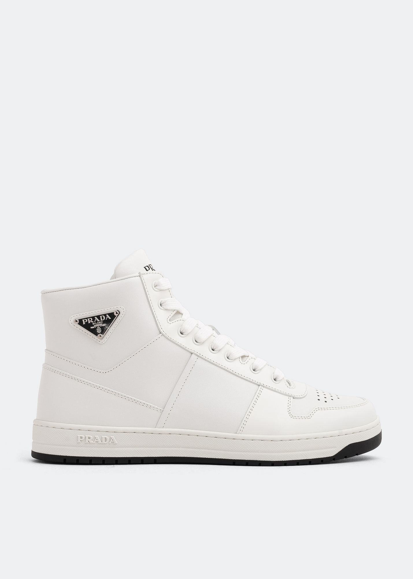 

Leather high top sneakers, White