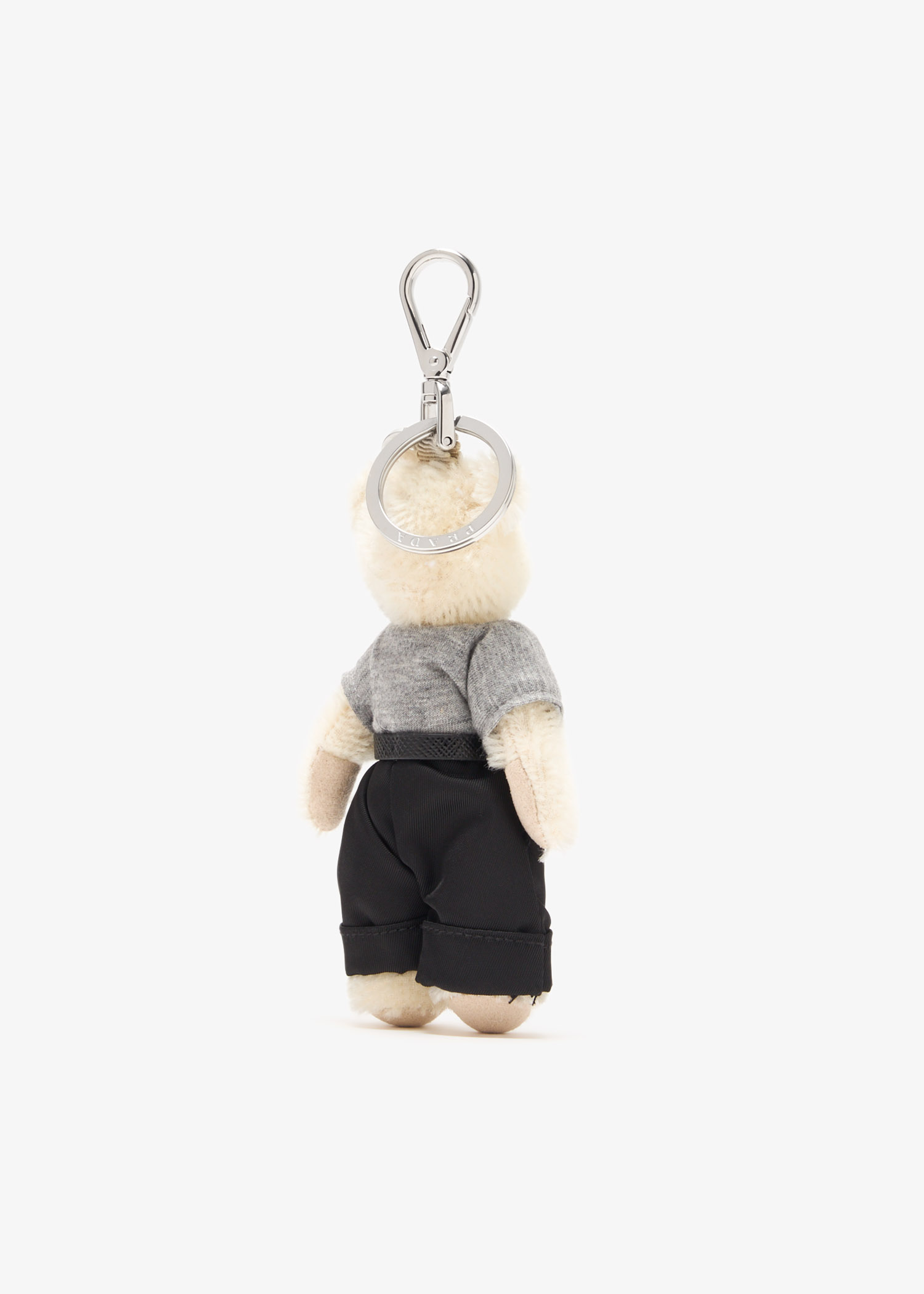Prada Teddy bag charm for Men - White in UAE | Level Shoes