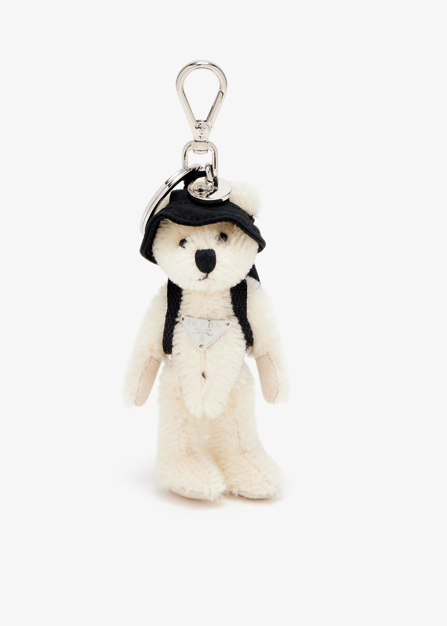 Prada Teddy bag charm for Men - White in UAE | Level Shoes